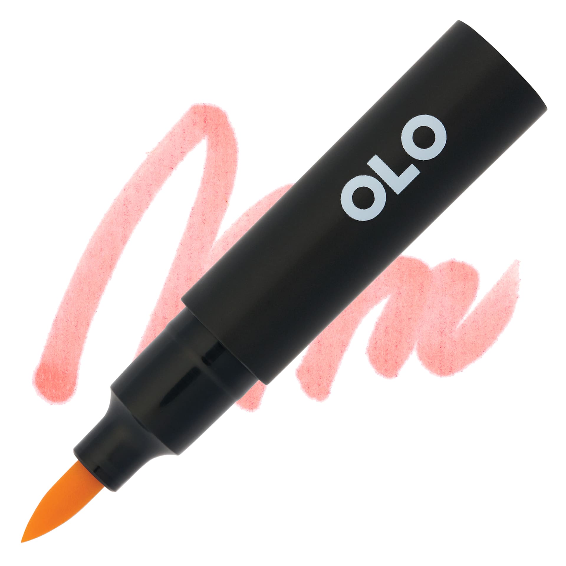 Olo Brush-Tip Half Marker - OR1.2, Conch - Marker and Swatch