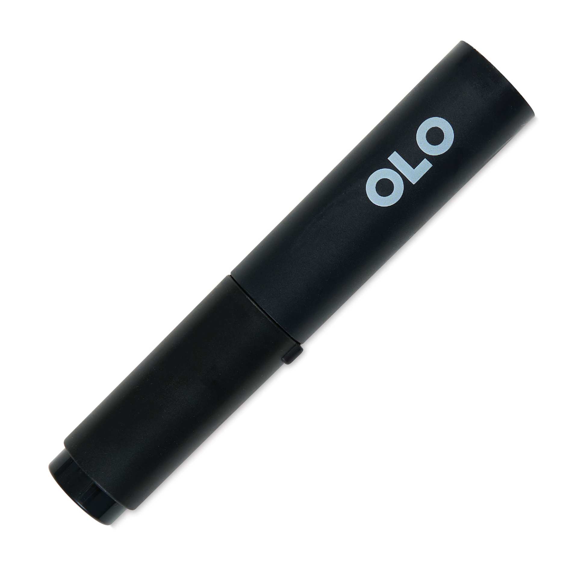 Olo Brush-Tip Half Marker - K Pure Black with cap on