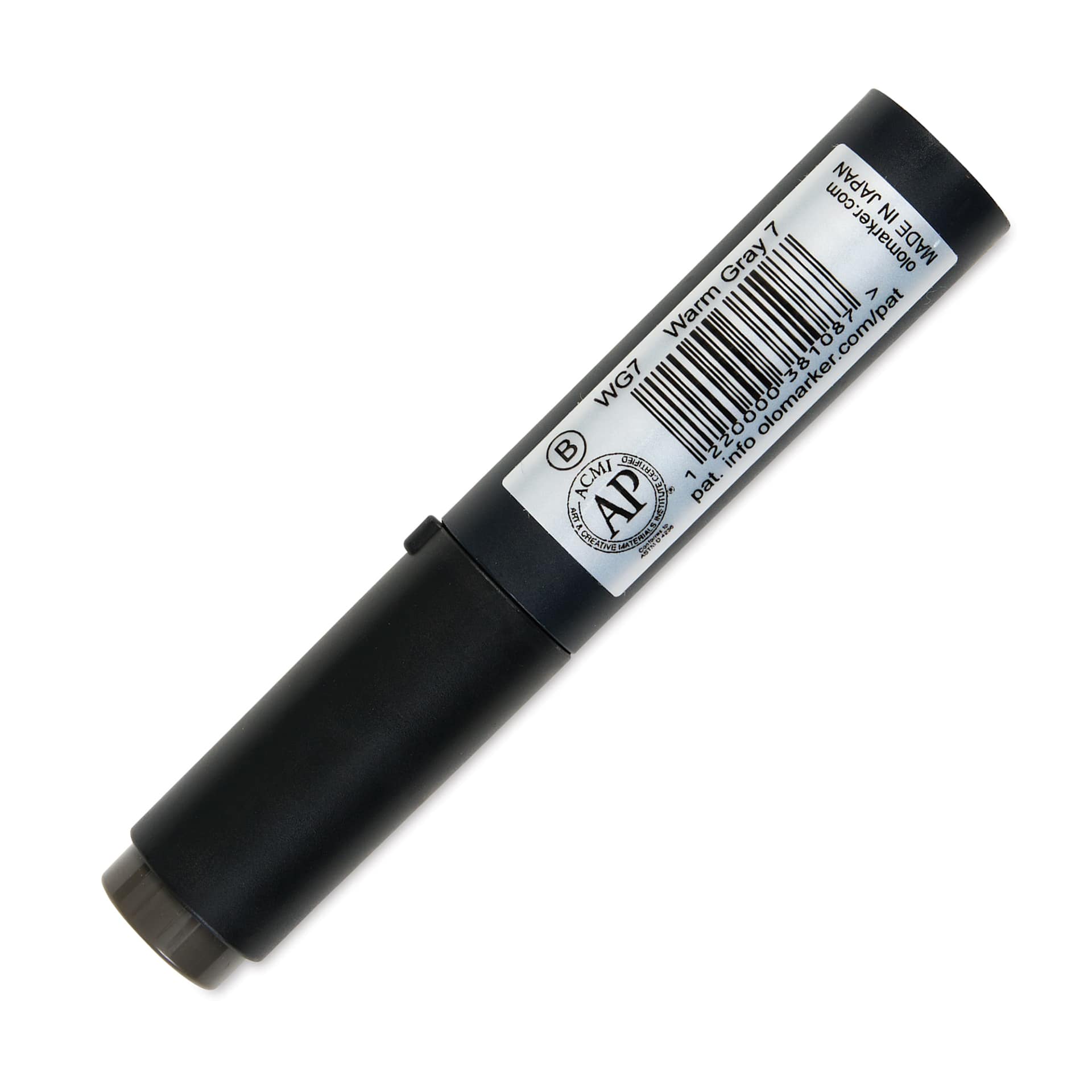 Olo Brush-Tip Half Marker - WG7 Warm Gray 7 back with cap on