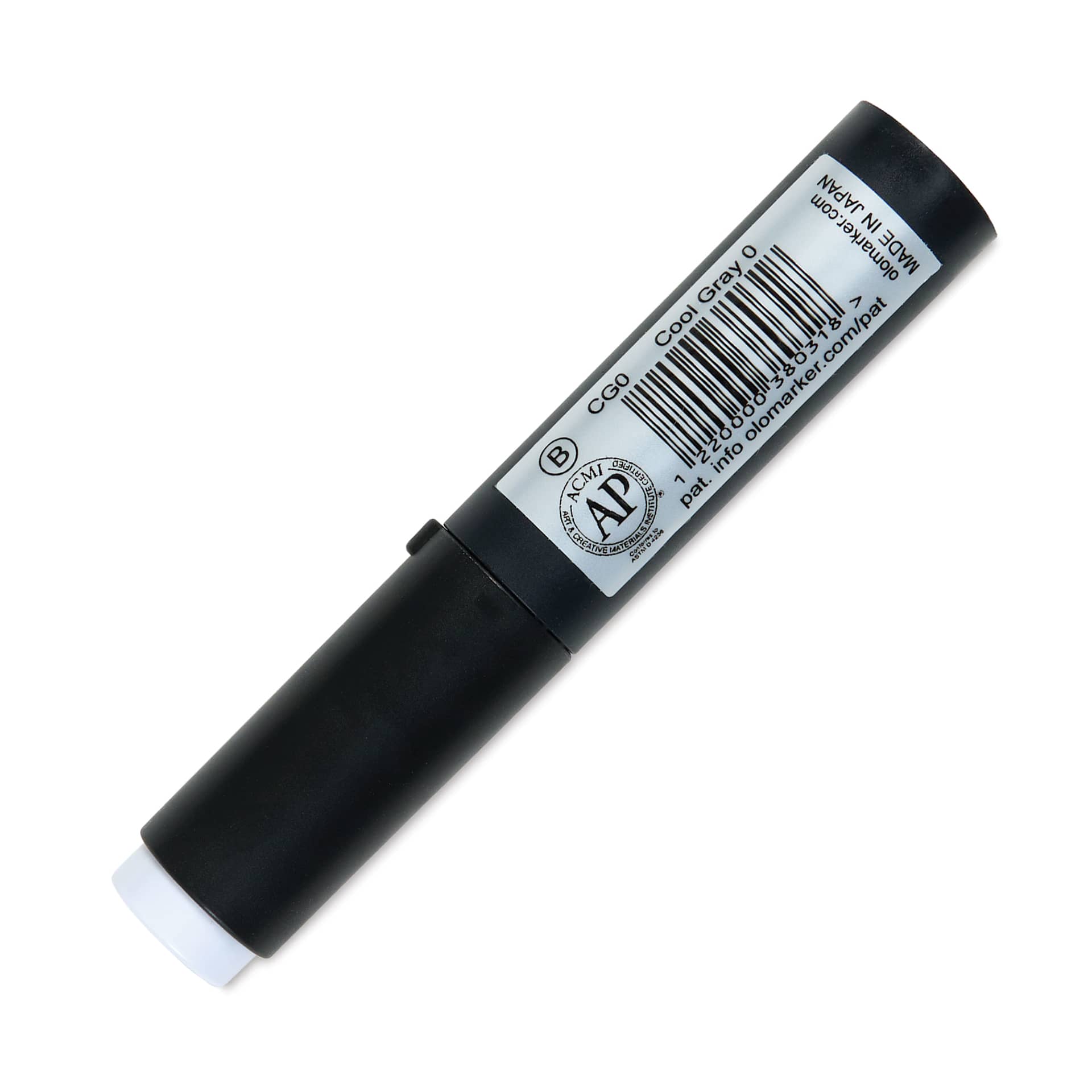 Olo Brush-Tip Half-Marker - CG0 Cool Gray 0 back with cap on