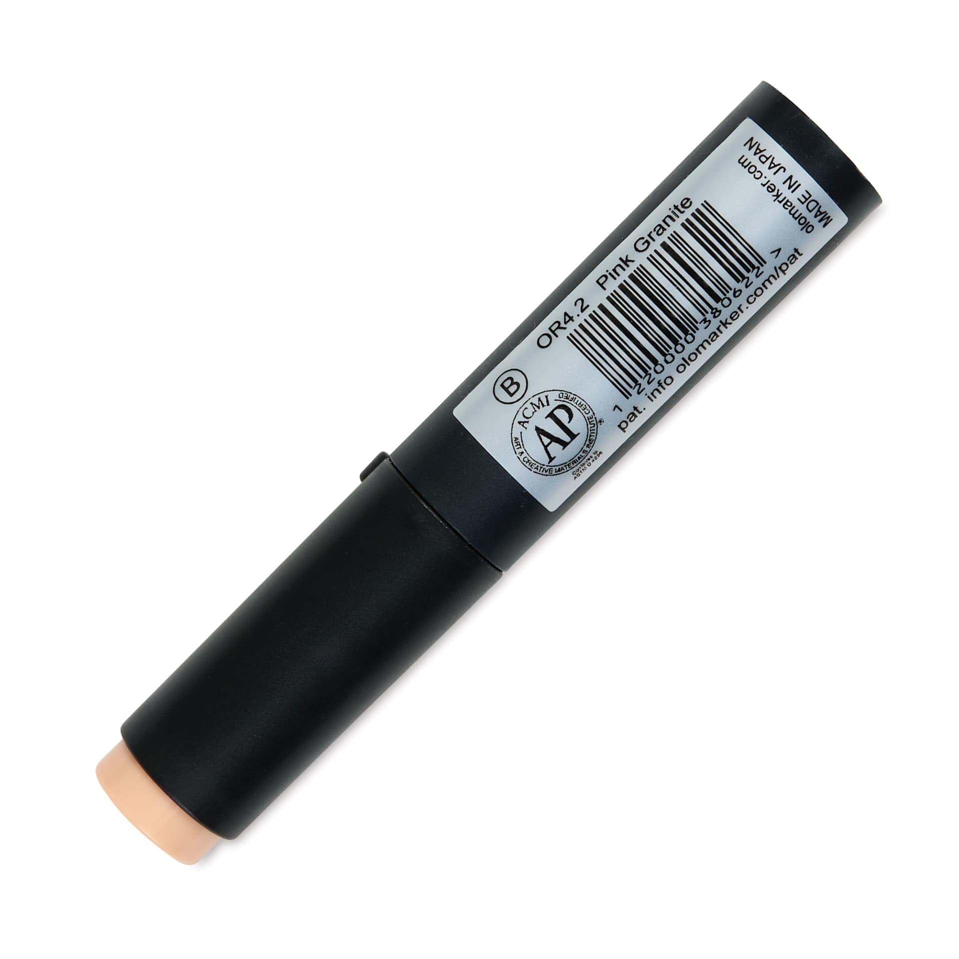 Olo Brush-Tip Half Marker - OR4.2 Pink Granite back with cap on