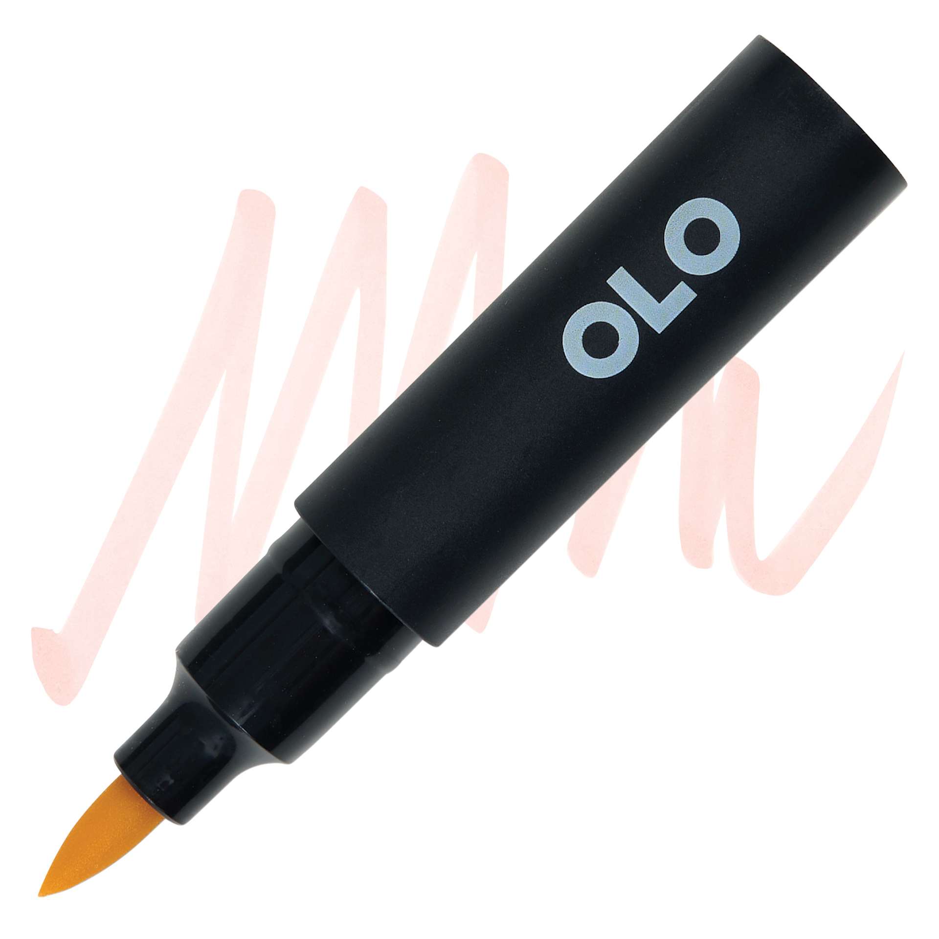 Olo Brush-Tip Half Marker - OR4.2 Pink Granite marker and swatch