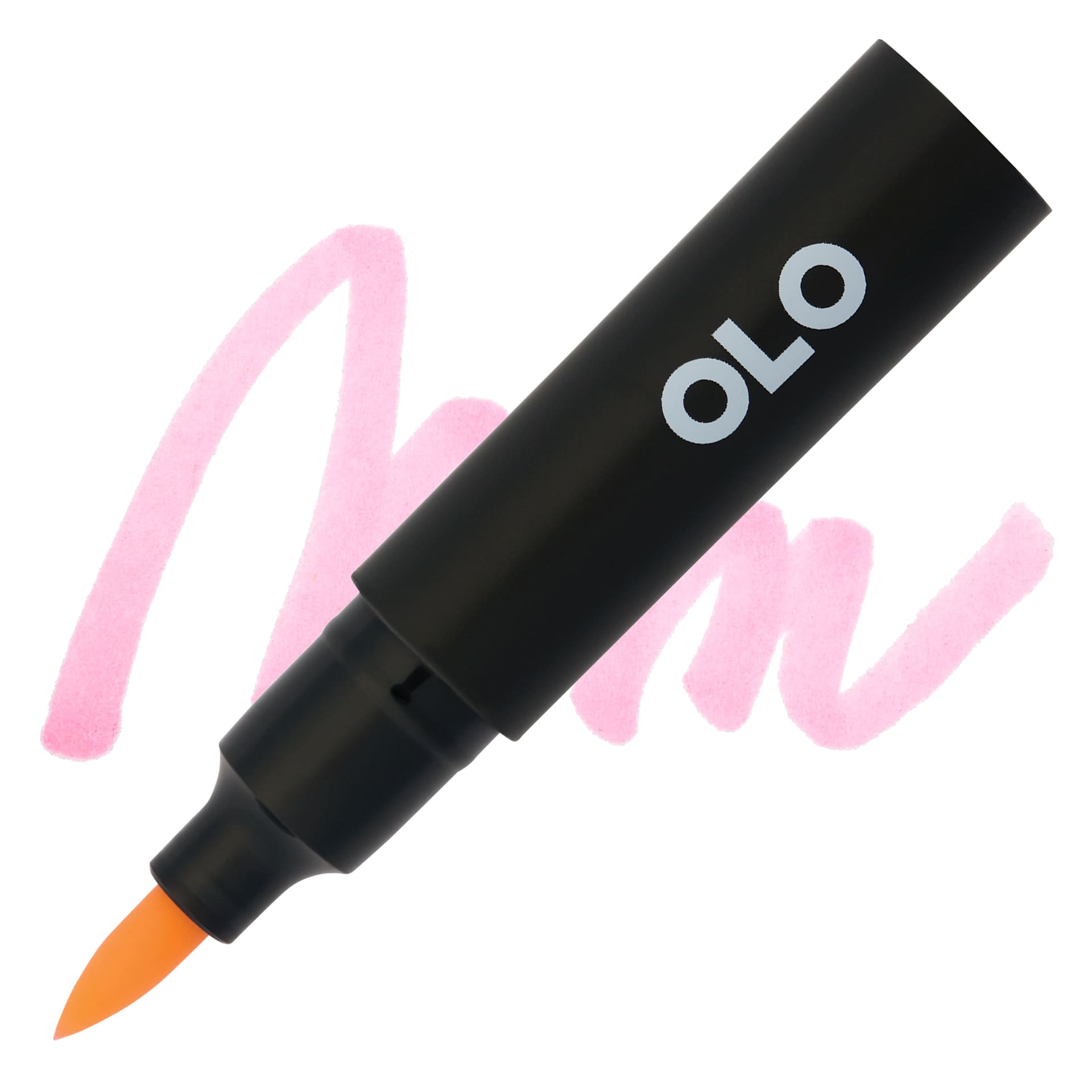 Olo Brush-Tip Half Marker - R2.2, Peach Blossom- Marker and Swatch