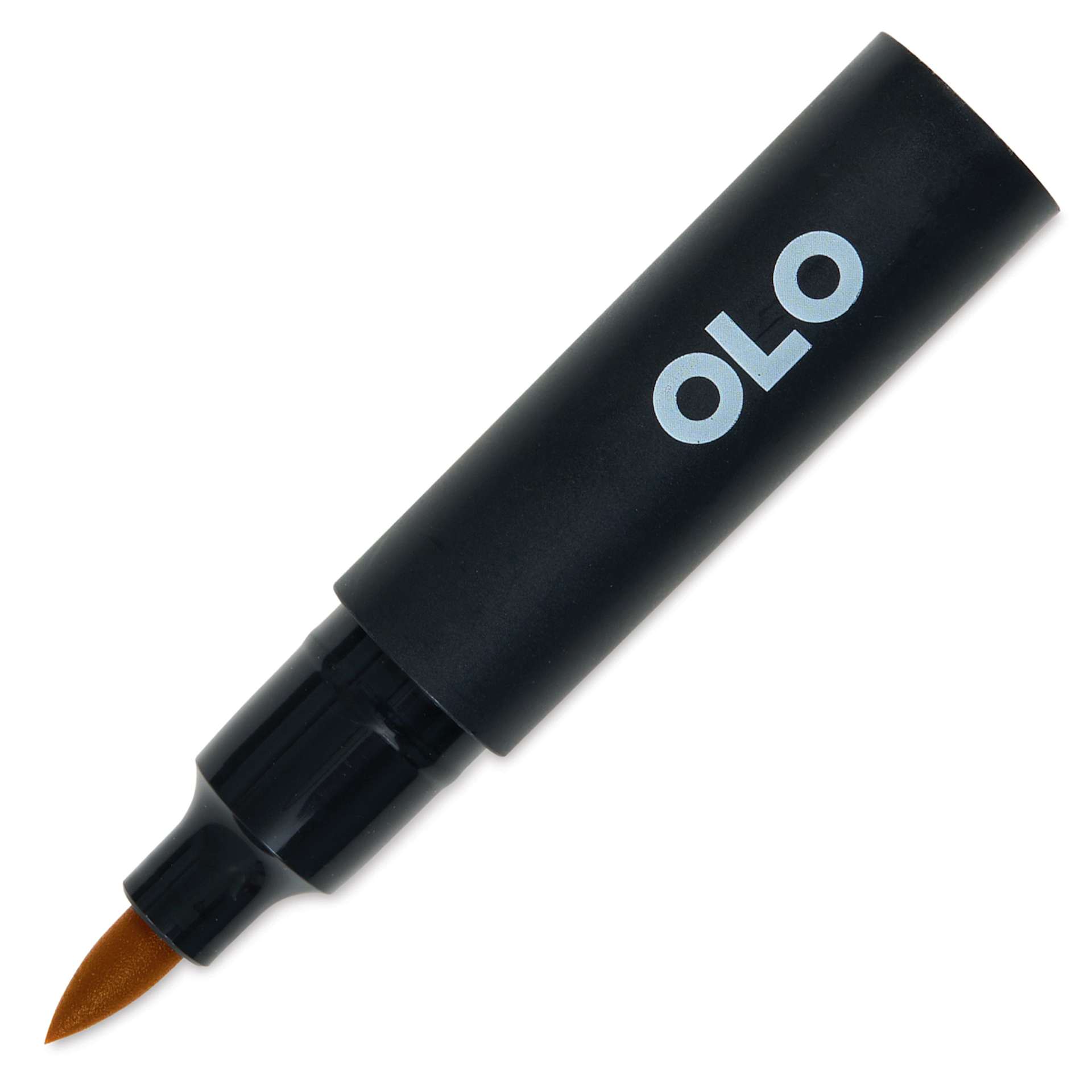 Olo Brush-Tip Half Marker - YO2.5 Yellow Ochre with cap off