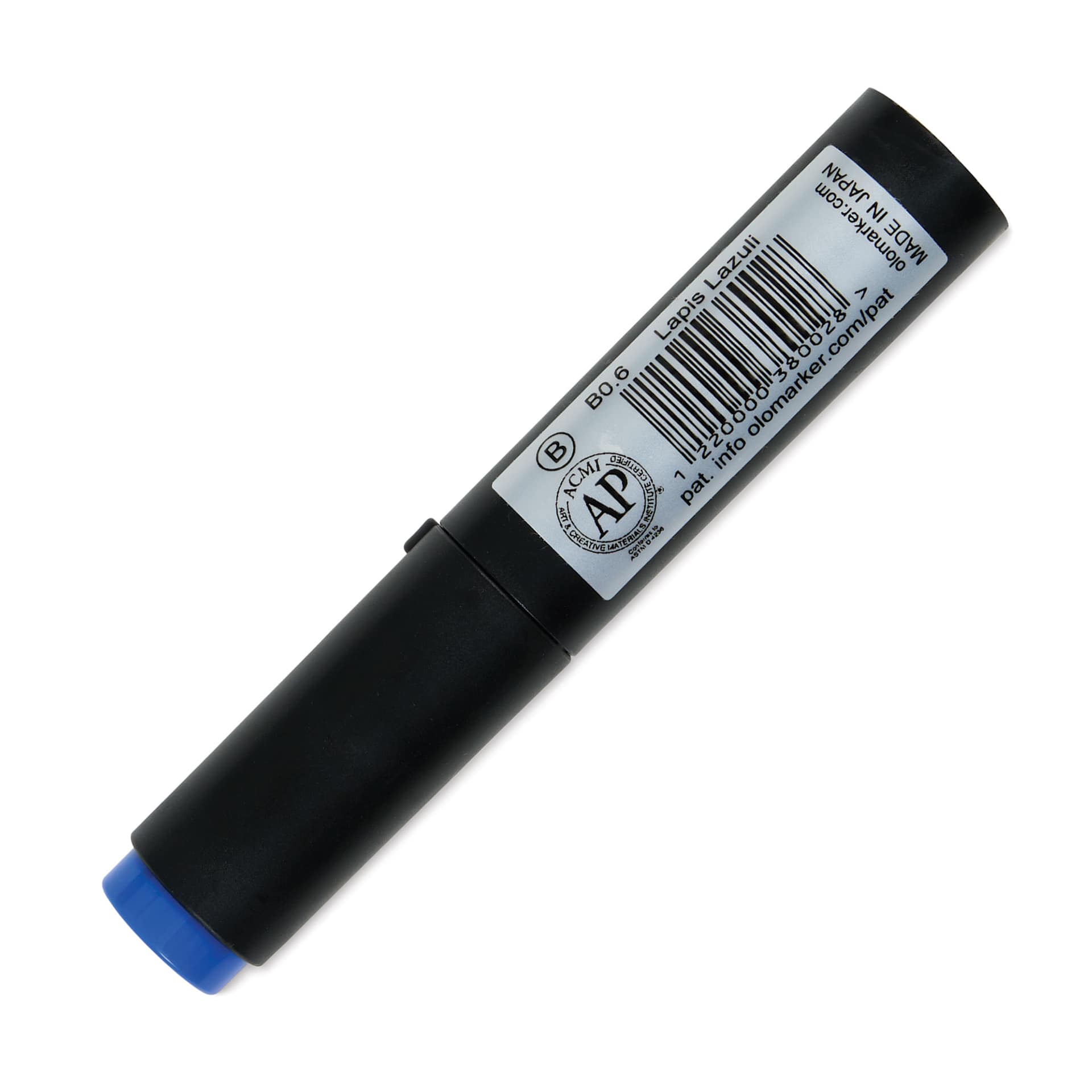 Olo Brush-Tip Half Marker - B0.6 Lapis Lazuli back with cap on