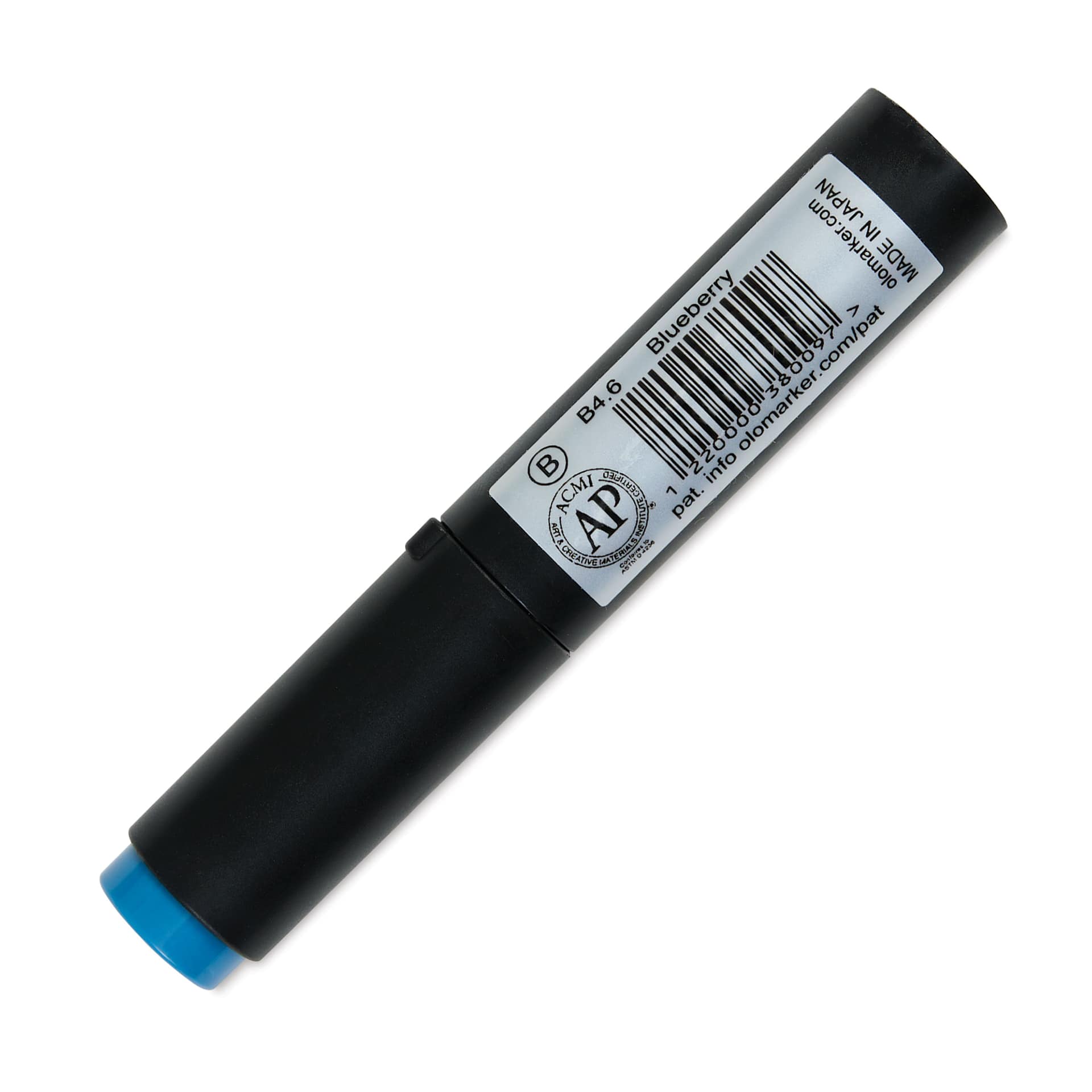 Olo Brush-Tip Half Marker - B4.6 Blueberry back with cap on