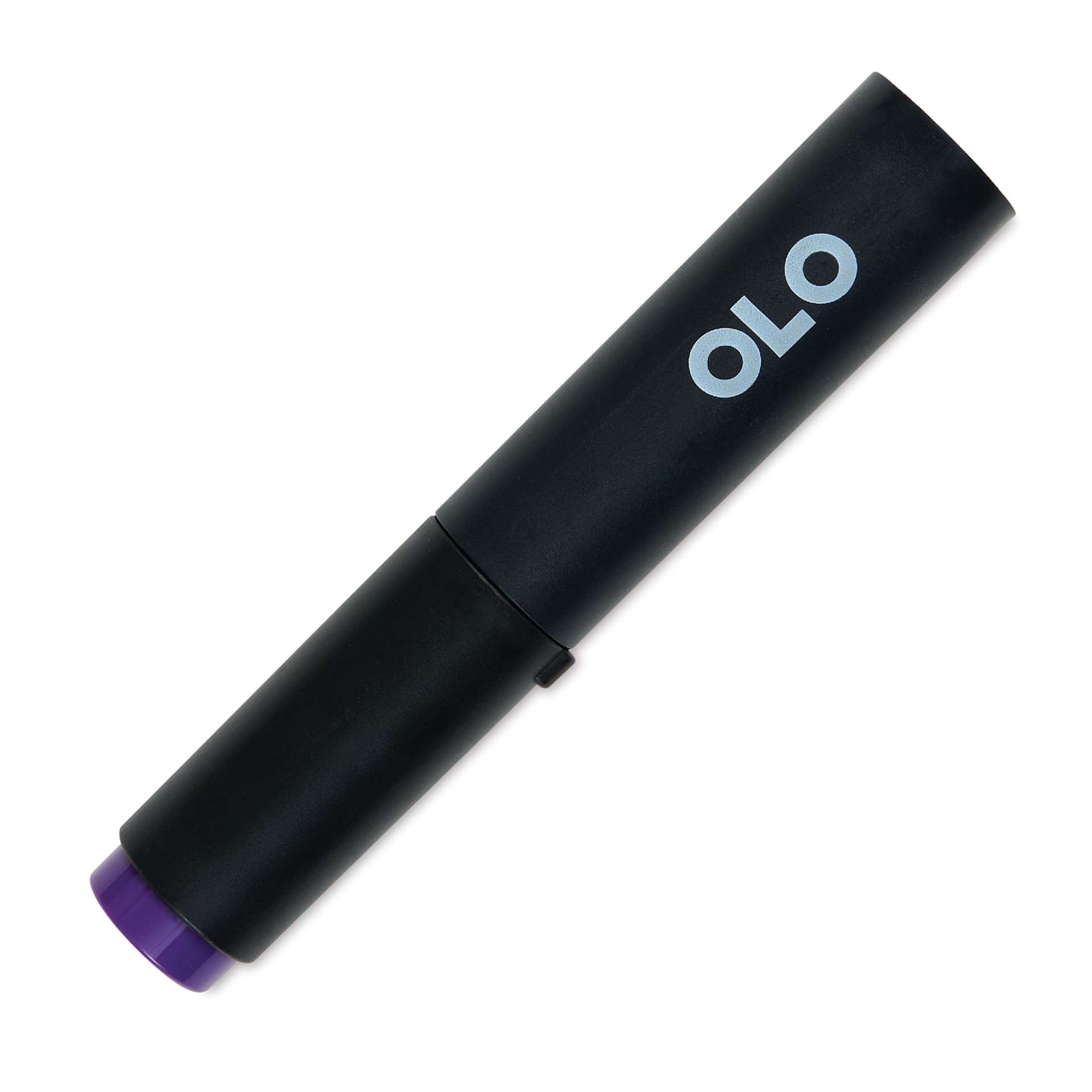 Olo Brush-Tip Half Marker - V2.7 Eggplant front with cap on