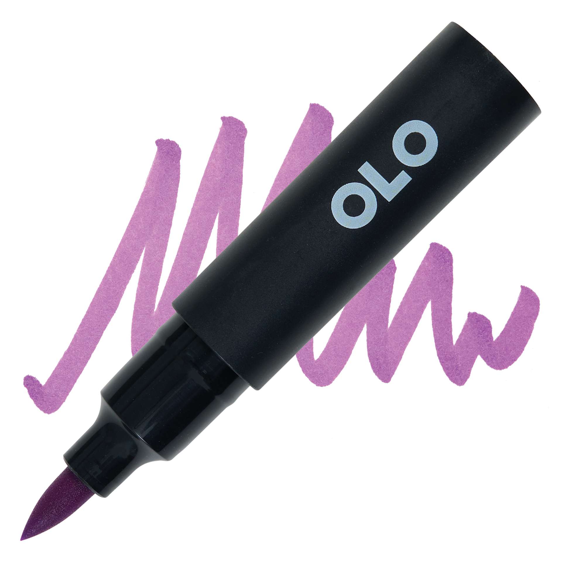 Olo Brush-Tip Half Marker - V2.4 Violet marker and swatch