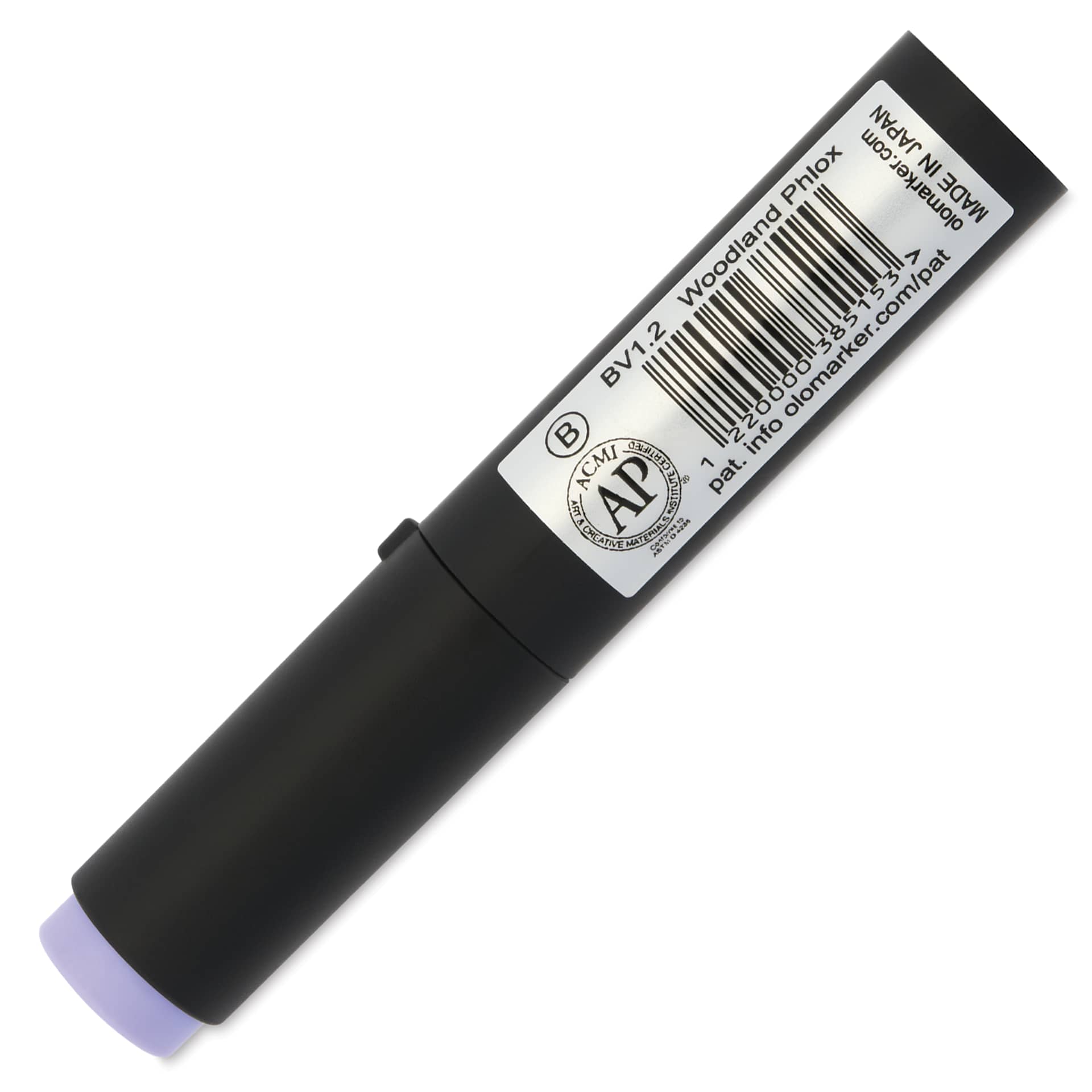 Olo Brush-Tip Half Marker - B1.4, Wild Violet - back of marker