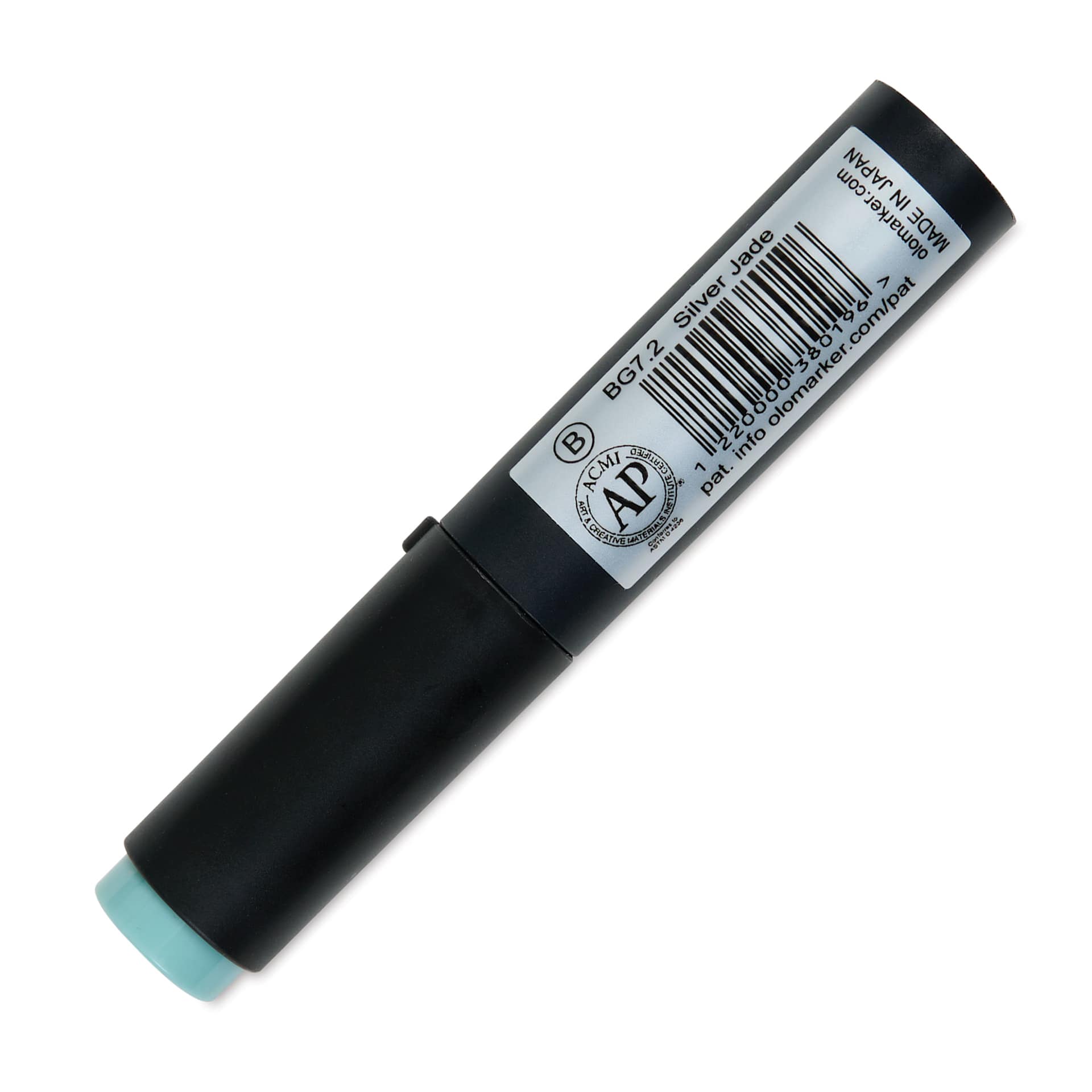 Olo Brush-Tip Half Marker - BG7.2 Silver Jade back with cap on
