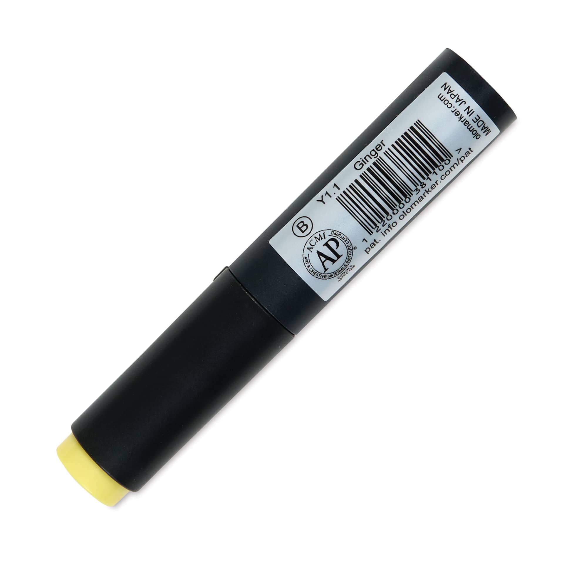 Olo Brush-Tip Half Marker - Y1.1 Ginger back with cap on