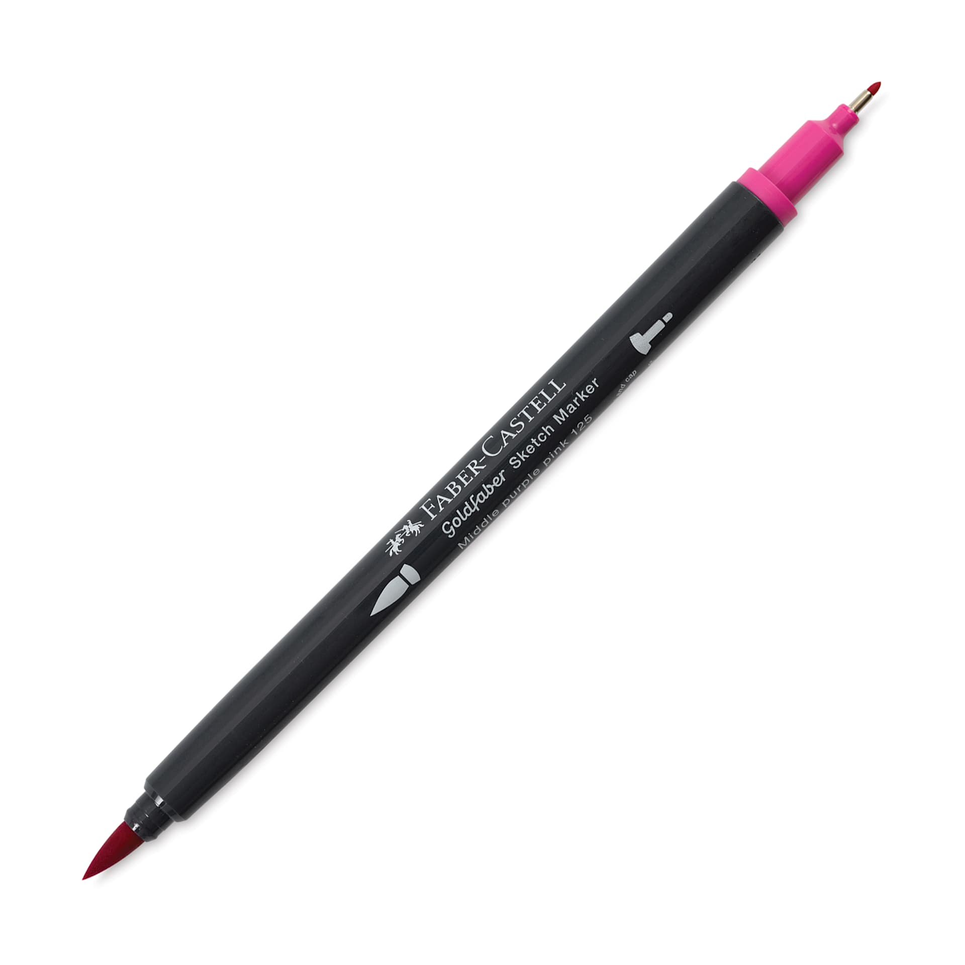 Faber-Castell Goldfaber Sketch Dual-Tip Marker - 125 Middle Purple Pink, caps off