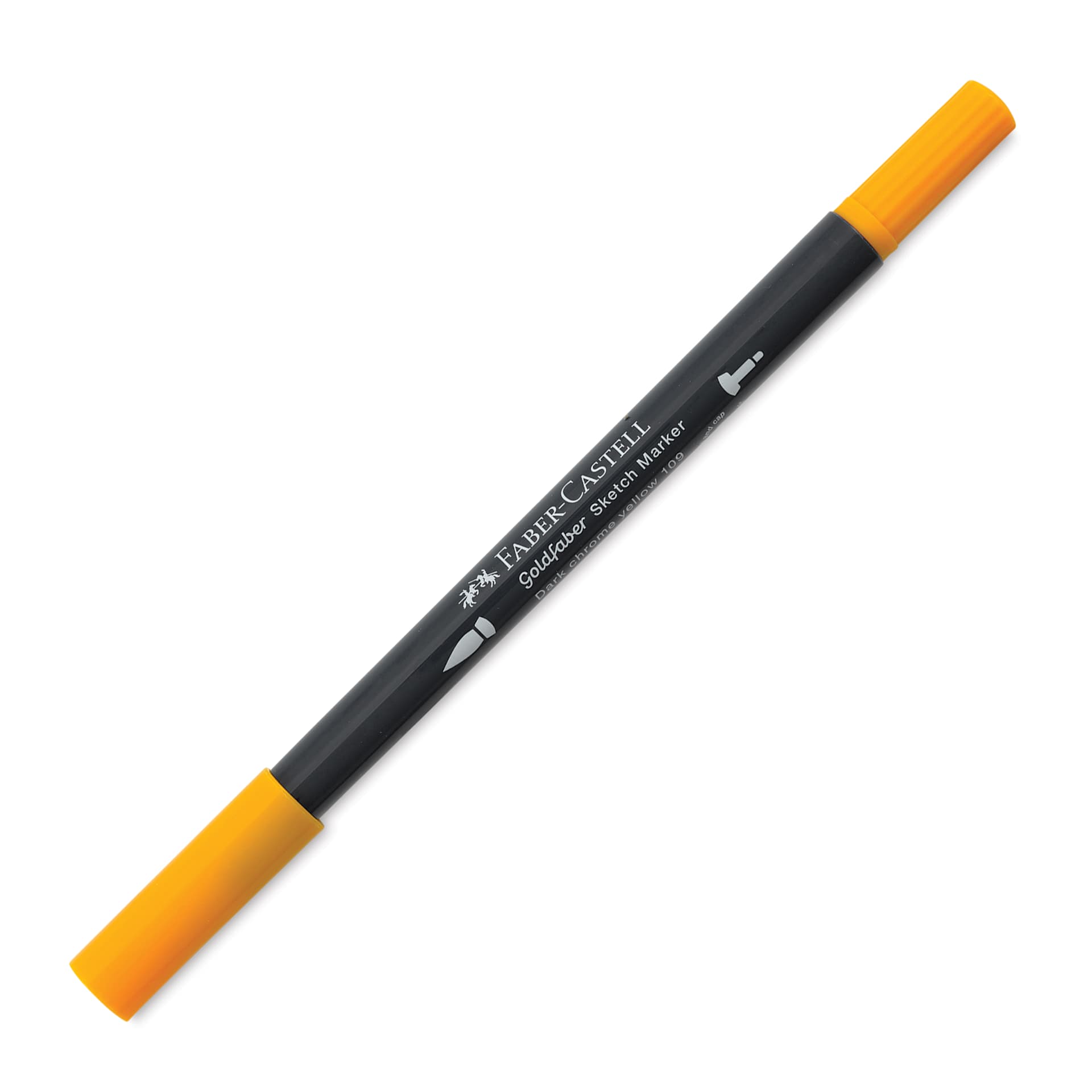 Faber-Castell Goldfaber Sketch Dual-Tip Marker - 109 Dark Chrome Yellow, caps on