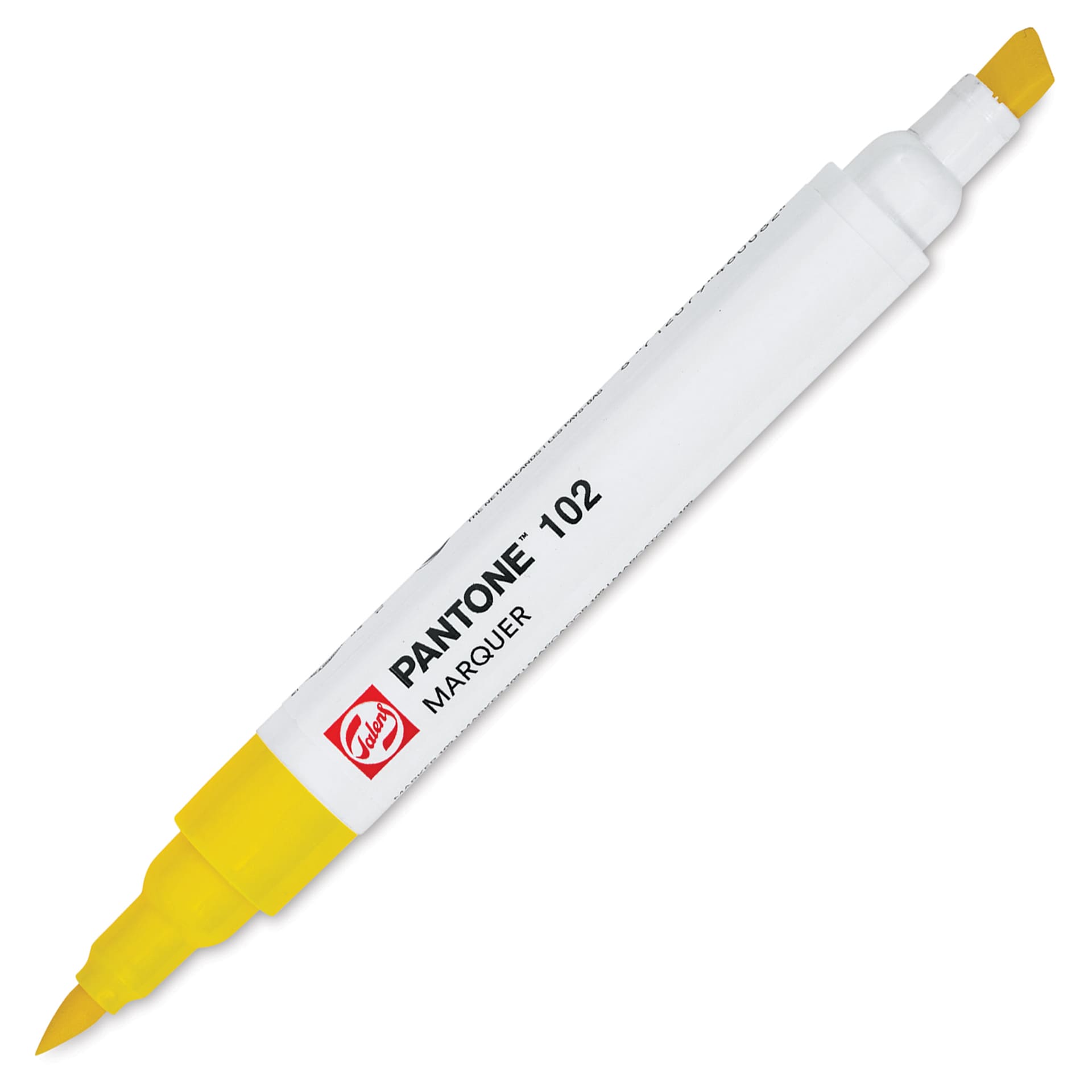 Pantone Dual Tip Marker - 102, marker with caps off
