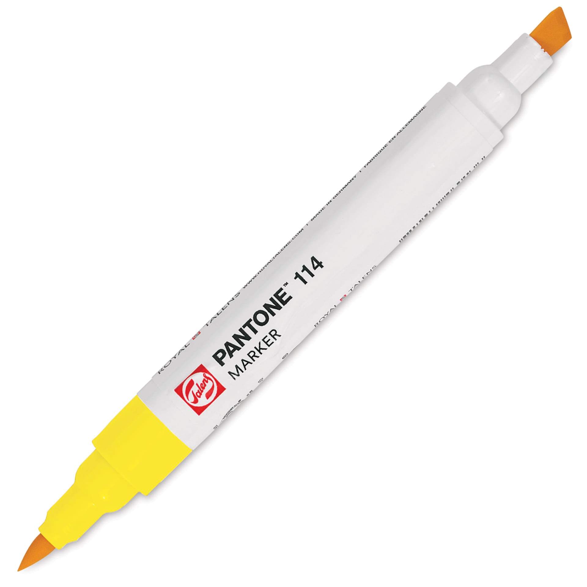 Pantone Dual Tip Marker - 114, marker with caps off