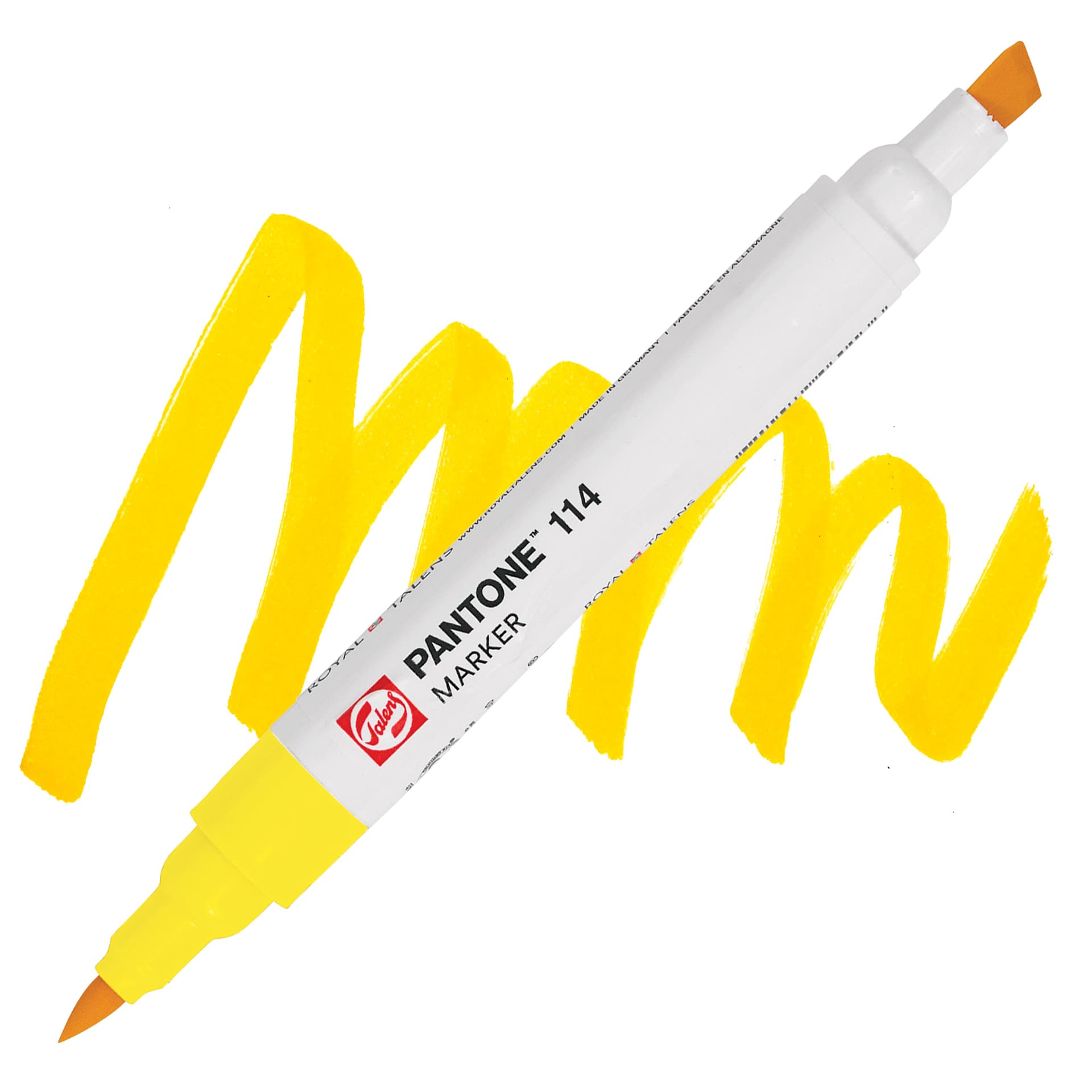 Pantone Dual Tip Marker - 114, swatch and marker