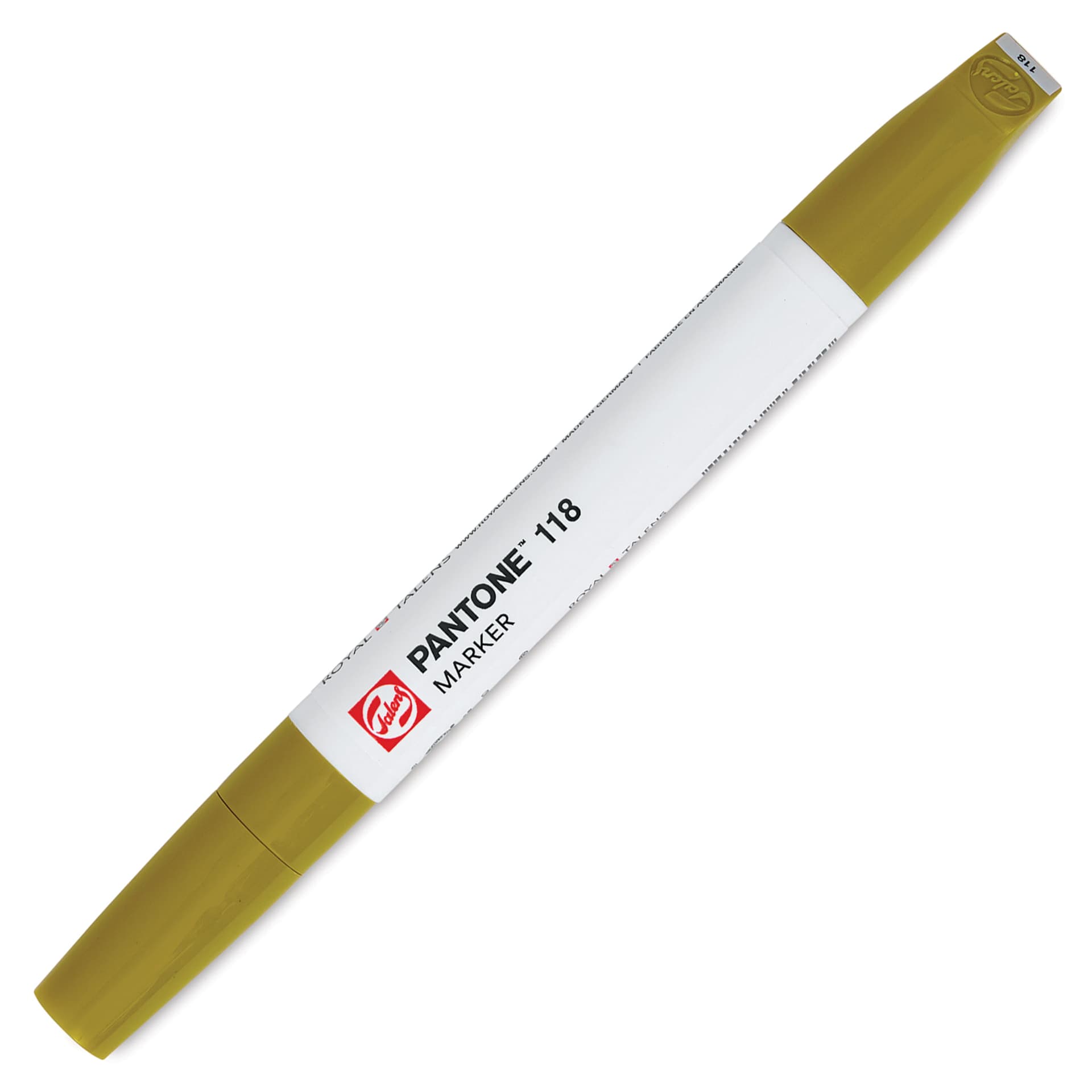 Pantone Dual Tip Marker - 118, marker with caps on