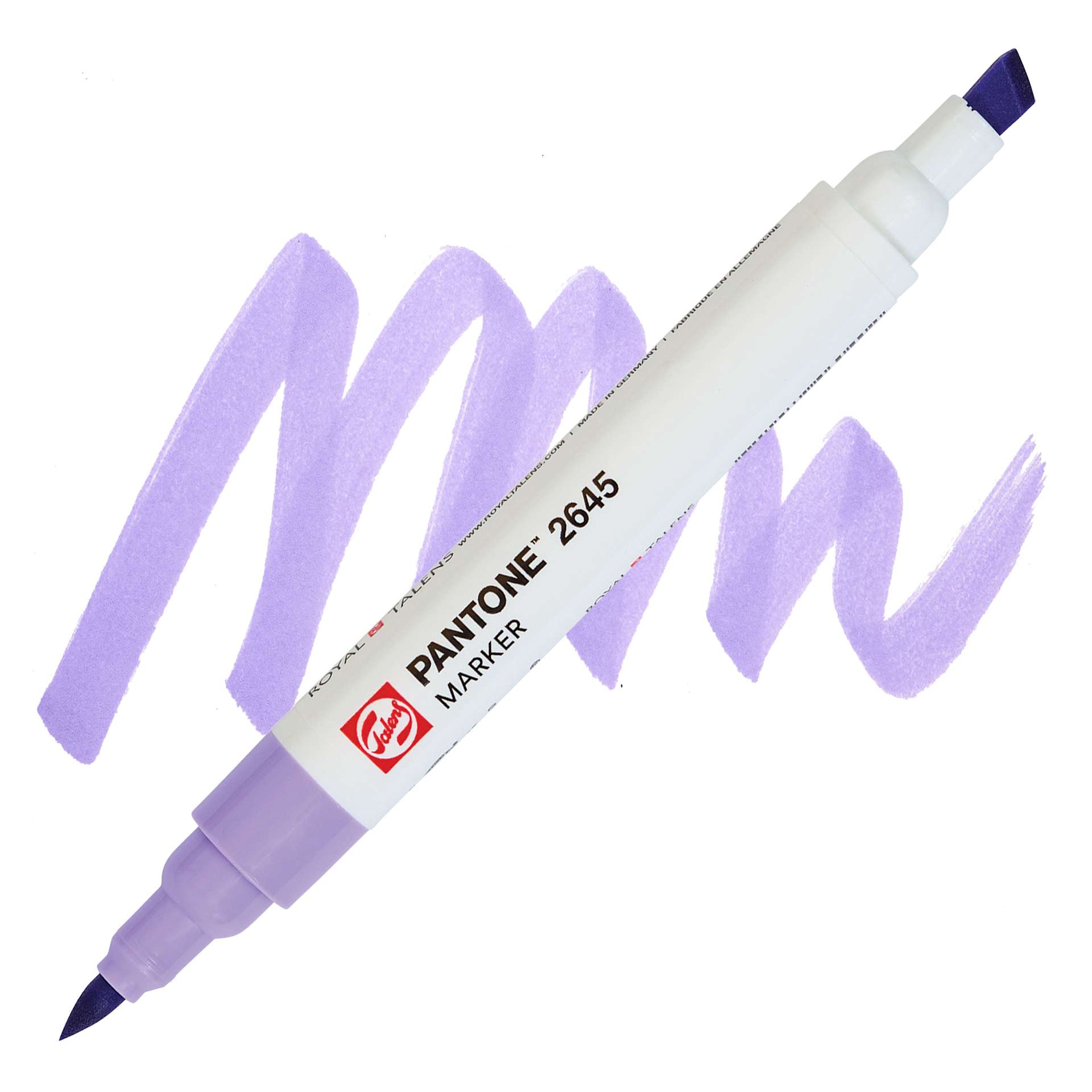 Pantone Dual Tip Marker - 2645, swatch and marker