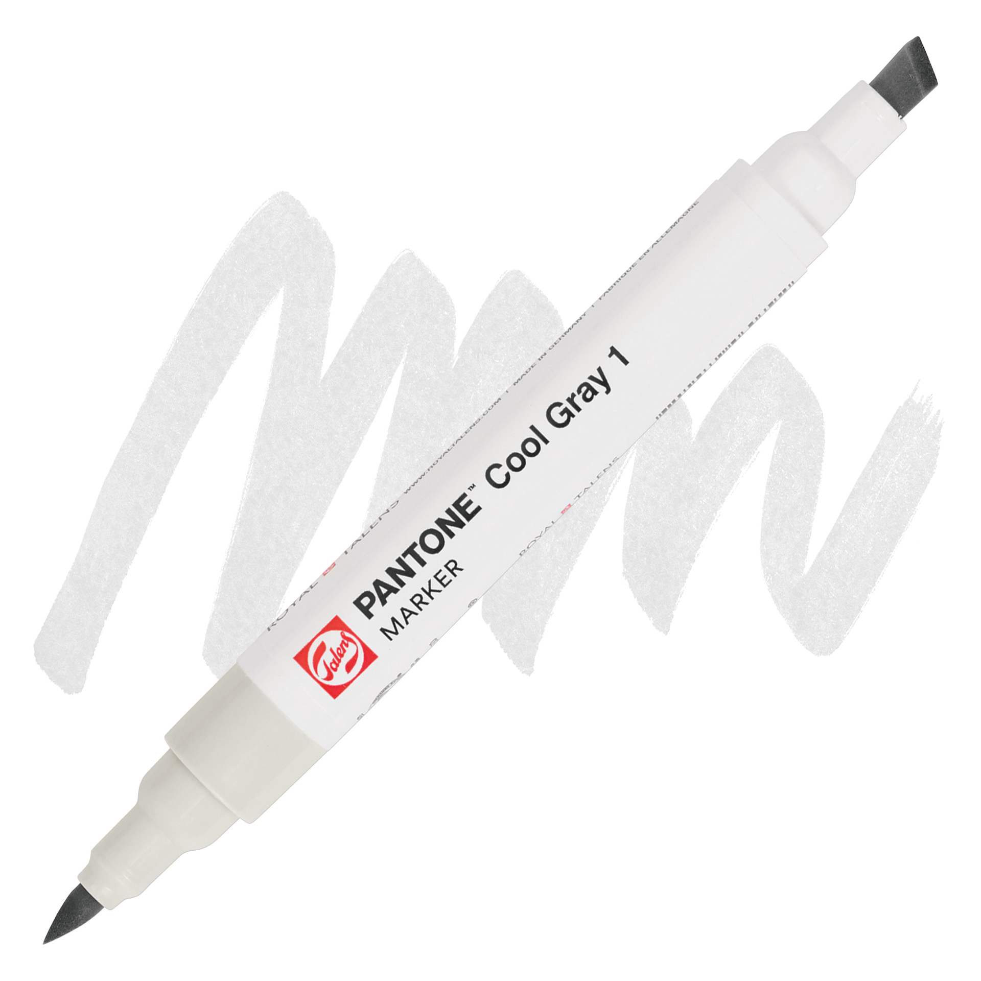Pantone Dual Tip Marker - Cool Gray 1, swatch and marker