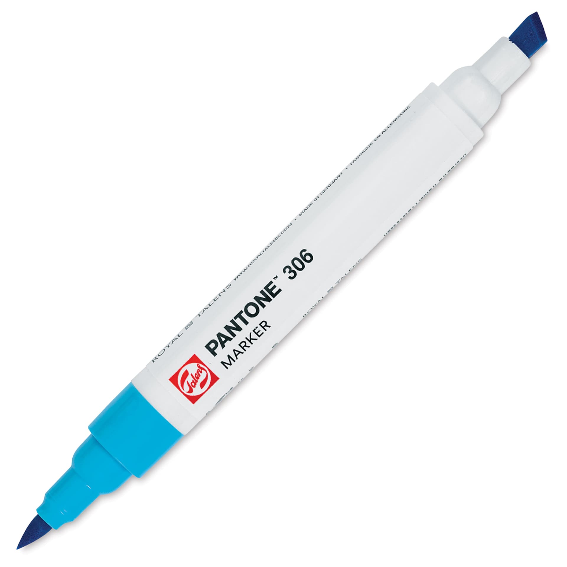 Pantone Dual Tip Marker - 306, maker with caps off
