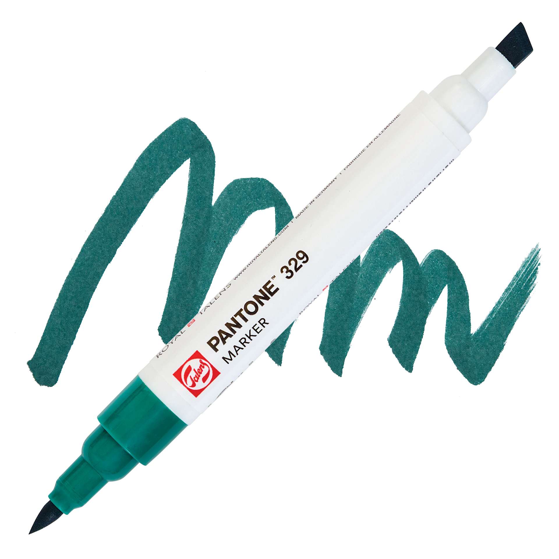 Pantone Dual Tip Marker - 329, swatch and marker
