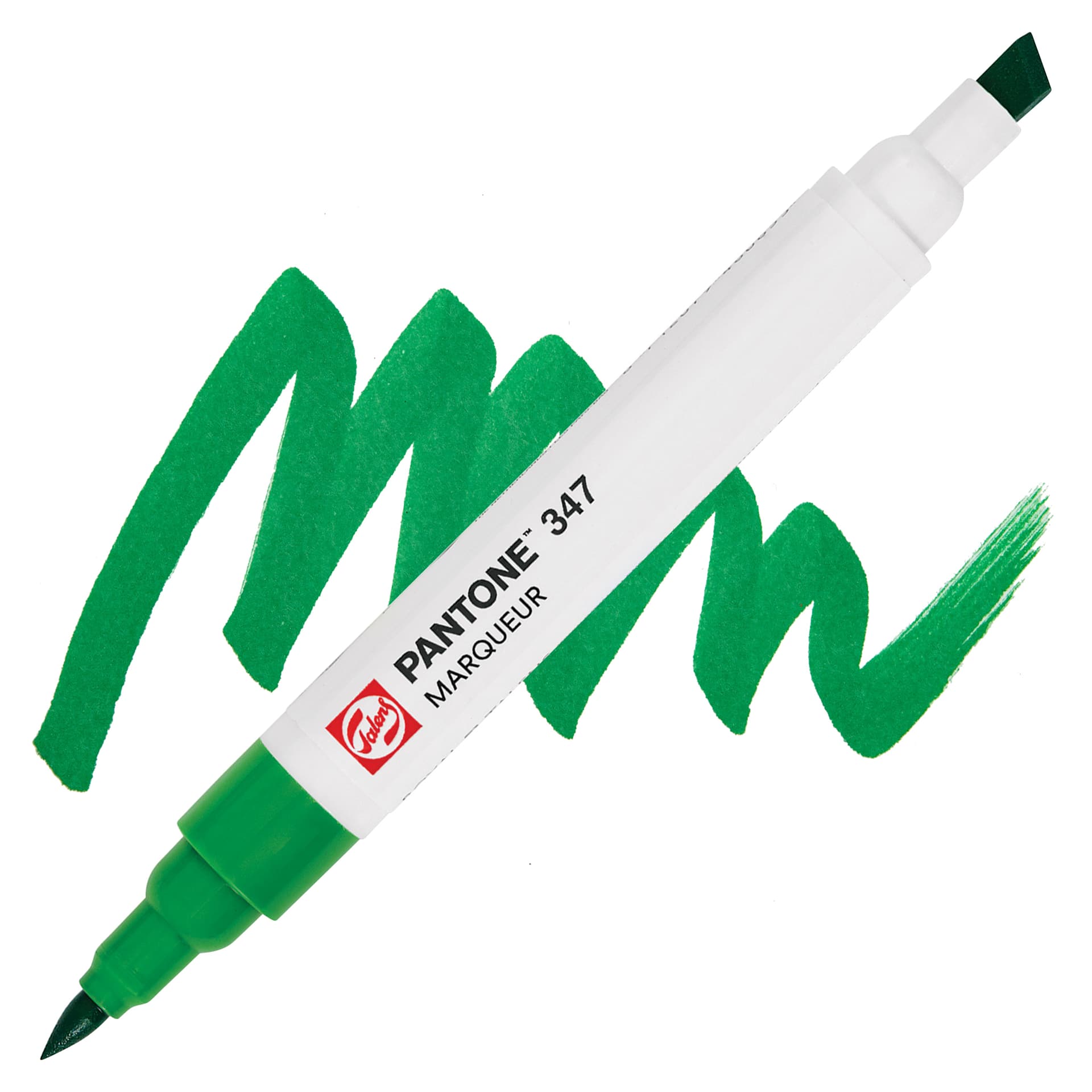 Pantone Dual Tip Marker - 347, swatch and marker