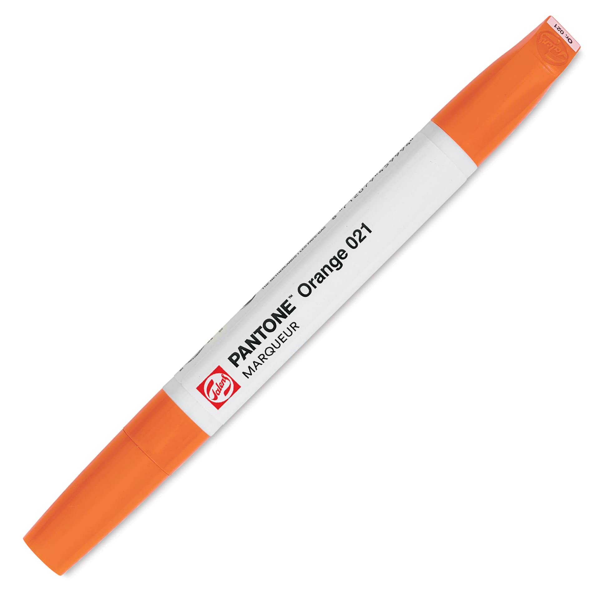 Pantone Dual Tip Marker - Orange 021, caps on