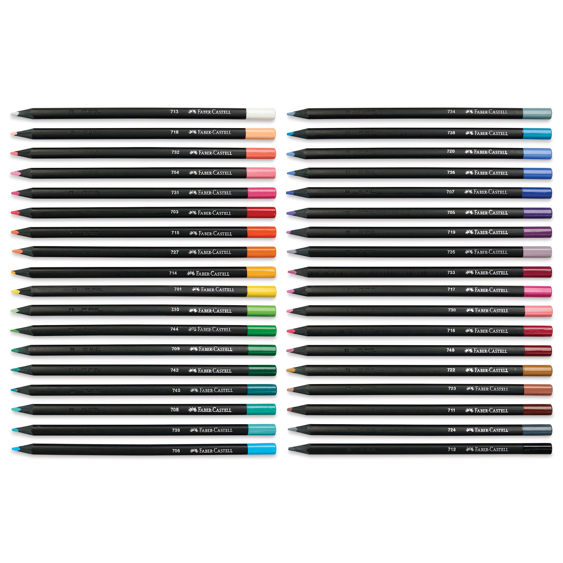 Faber-Castell Black Edition Colored Pencils - Assorted Colors, Set of 36