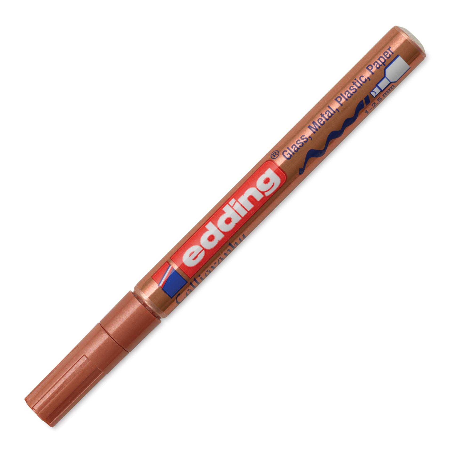 Edding Gloss Paint Marker - Copper, Calligraphy Nib, 1-5 mm, cap on
