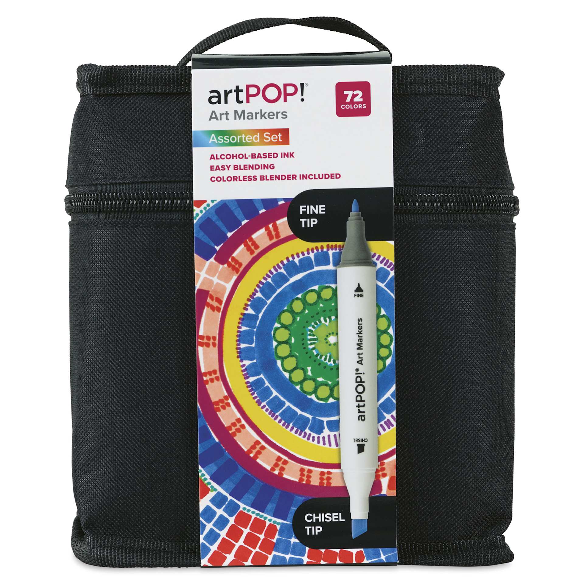 artPOP! Chisel and Fine Dual Tip Alcohol Art Marker Set - Set of 73, Assorted, front of packaging