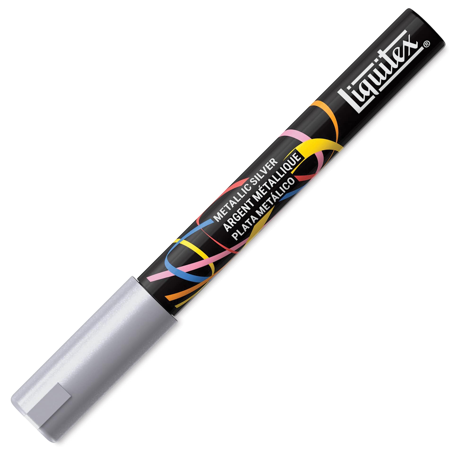 Liquitex Marker - Metallic Silver, Bullet Tip, 2 mm, capped