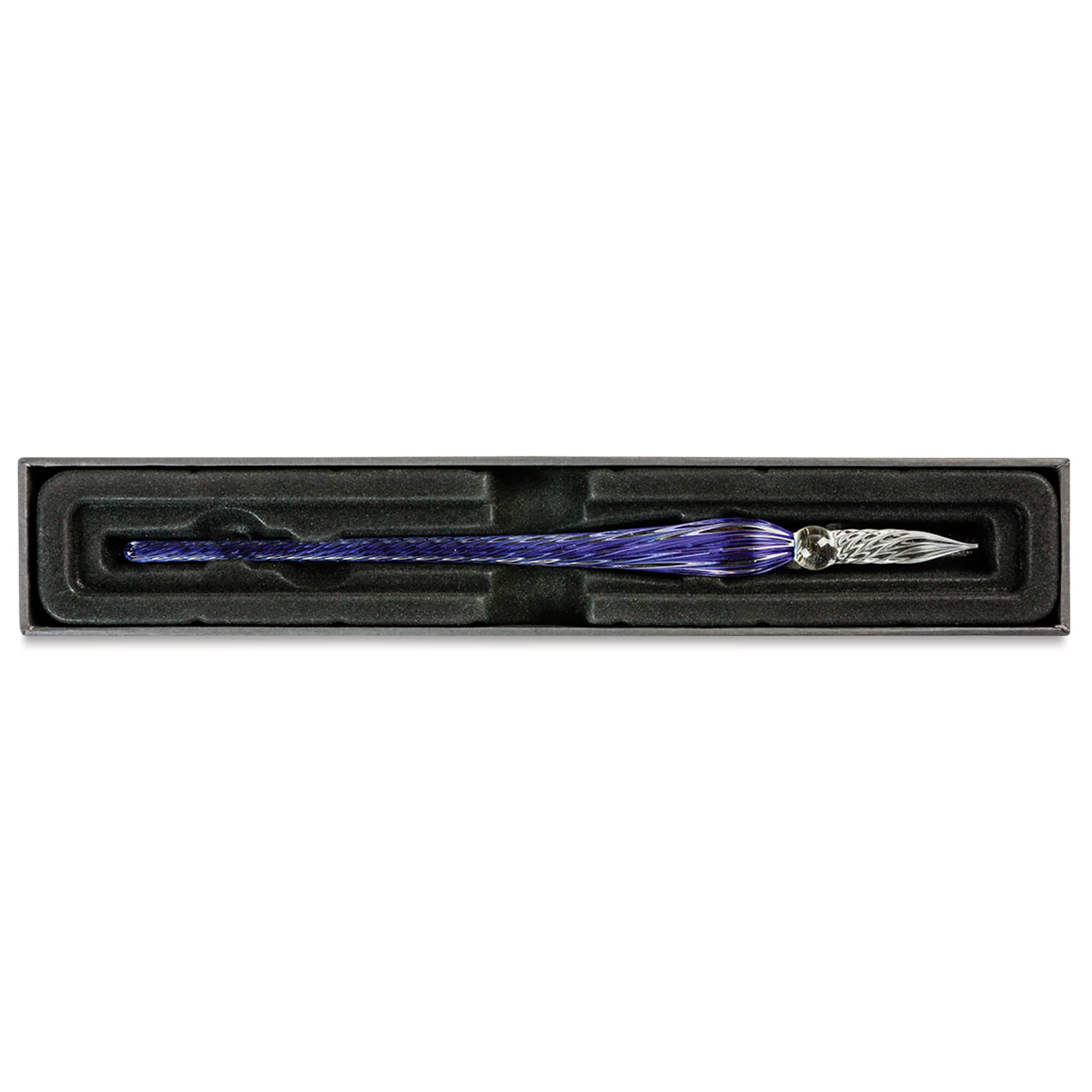 Herbin Twisted Glass Dip Pen - Midnight Blue, in packaging