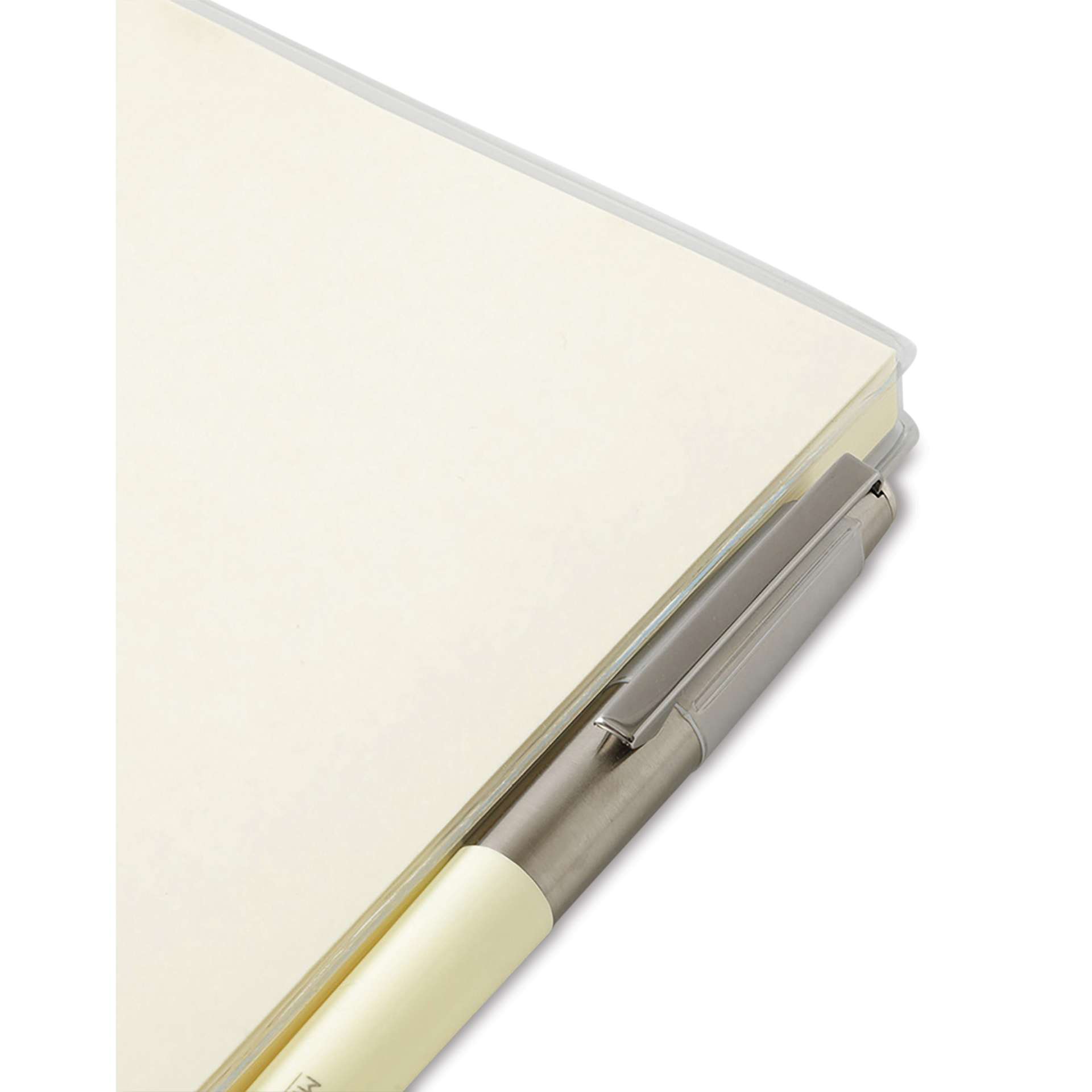 Midori MD Notebook Cover - A6, Clear, pen holder