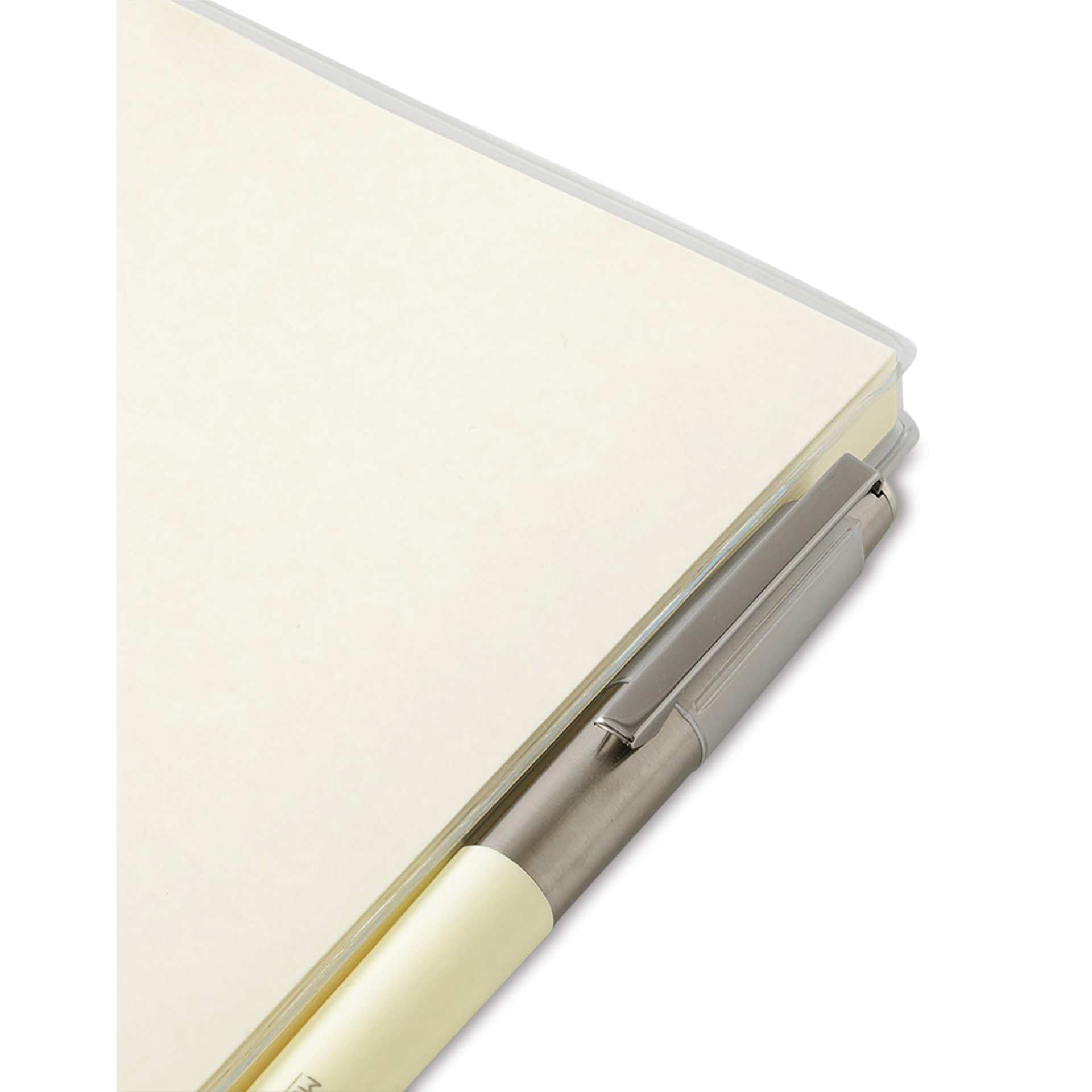 Midori MD Notebook Cover - A5, Clear, pen holder