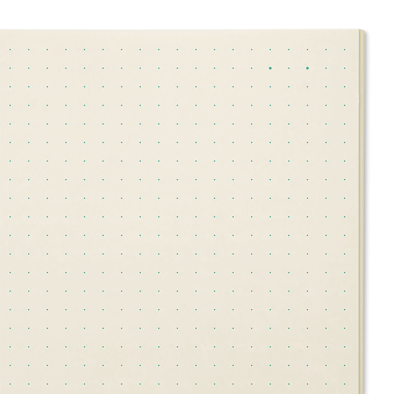 Midori MD Notebooks - A7, Dot Grid, White, close-up of paper