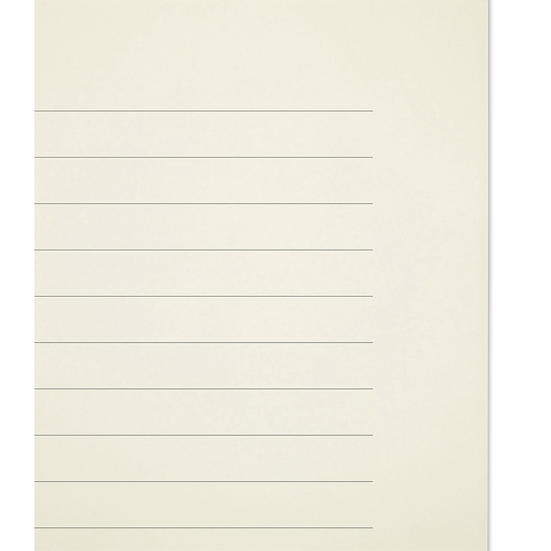 Midori MD Letter Pad - A5, Ruled, White, 50 Sheets, single sheet