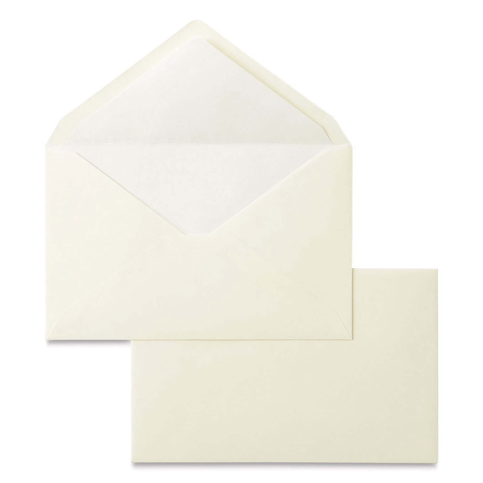 Midori MD Paper Envelopes - 4.6" x 7.3", White, Pkg of 8, open and closed