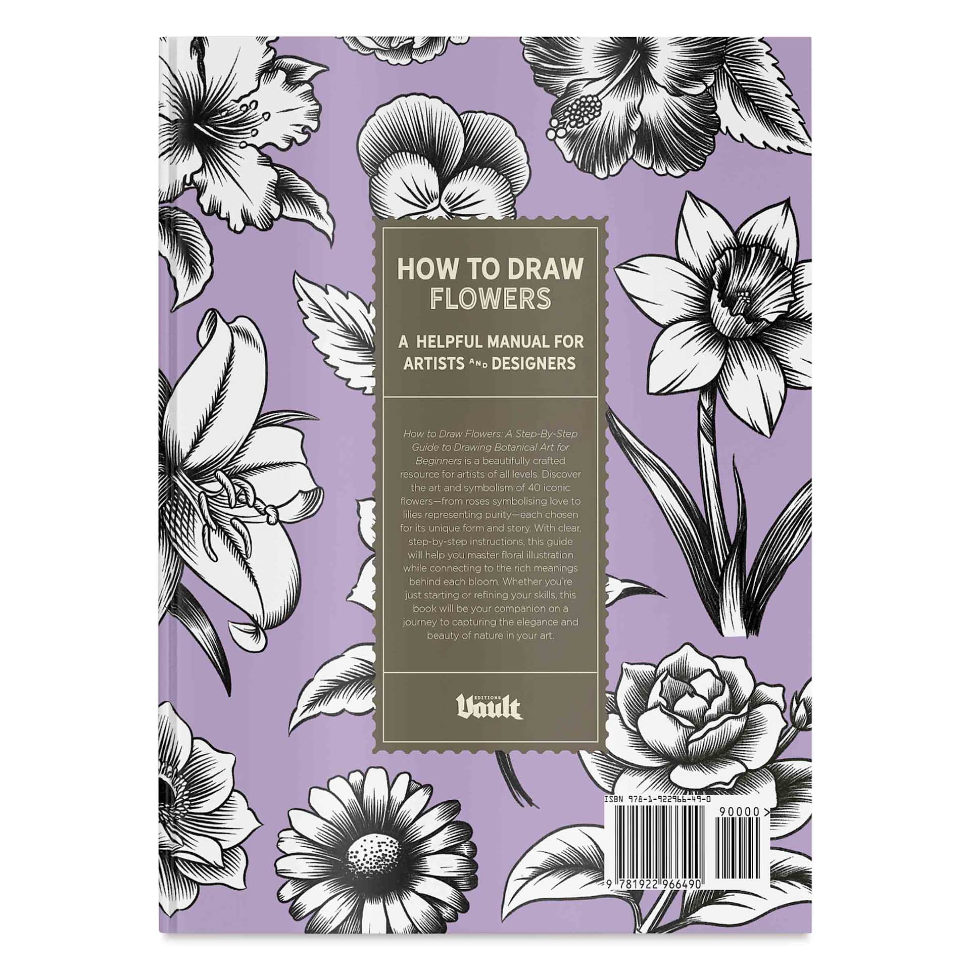 Vault Editions How to Draw Flowers, back cover