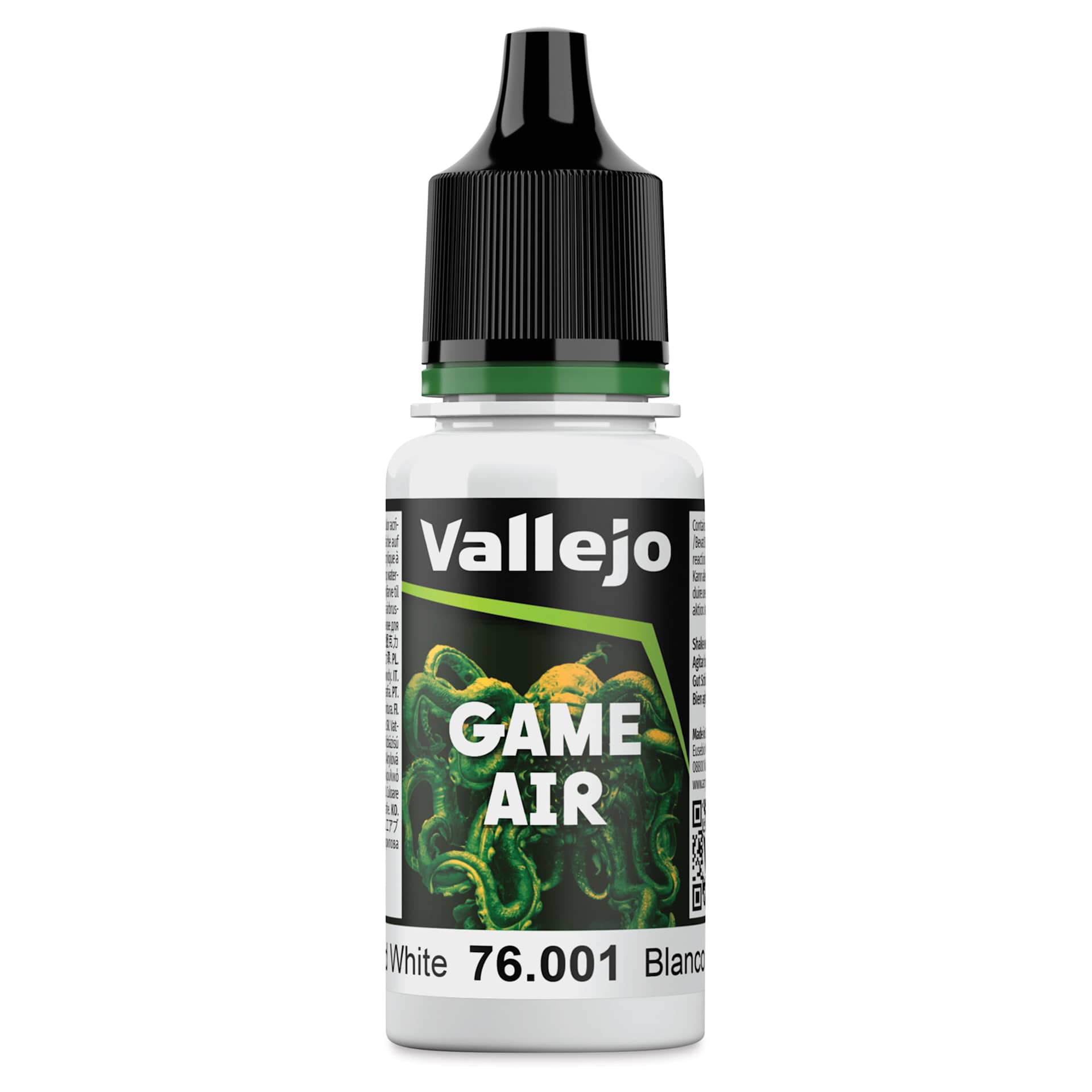 Vallejo Game Air Acrylic Airbrush Paint - Dead White, 18 ml Bottle