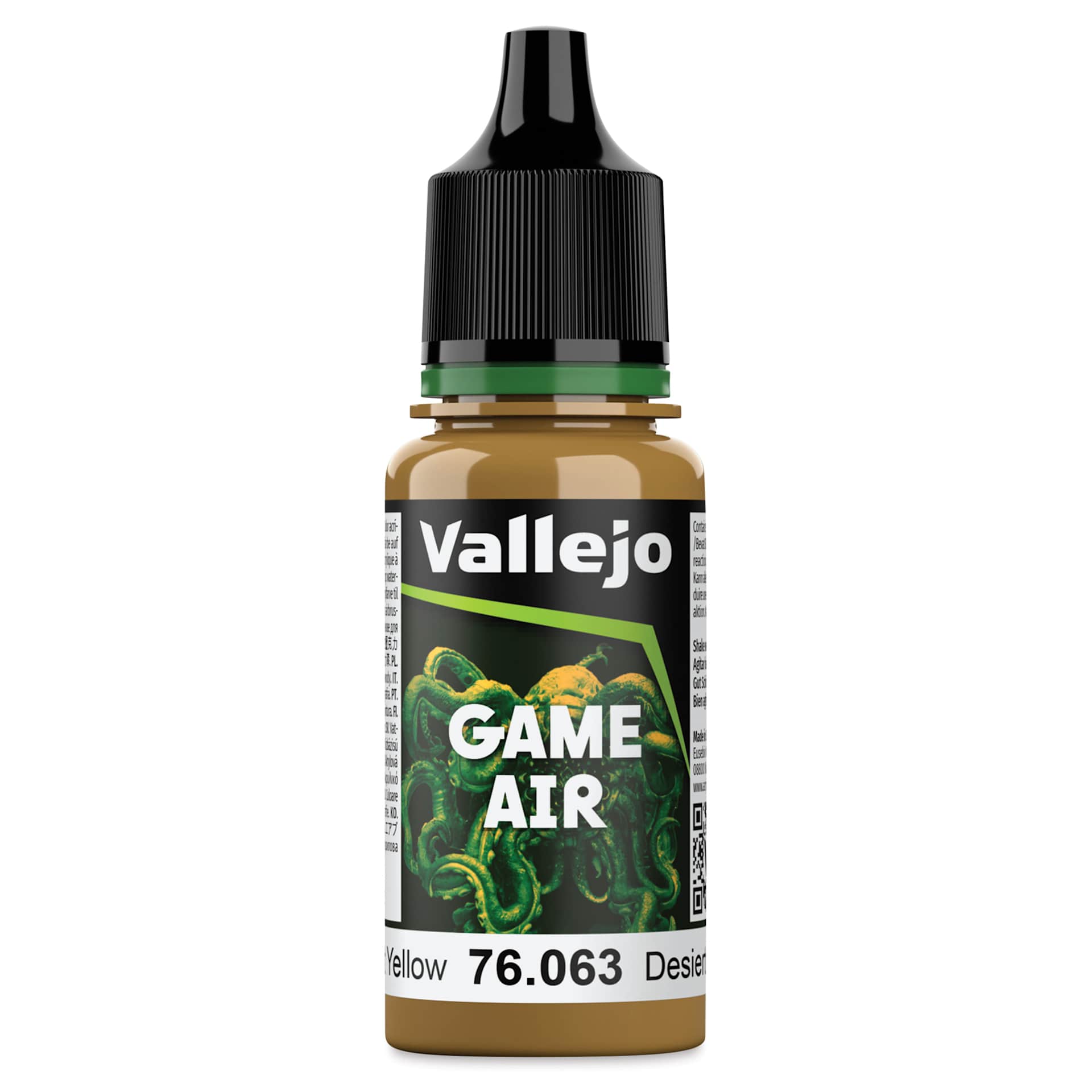 Vallejo Game Air Acrylic Airbrush Paint - Desert Yellow, 18 ml Bottle