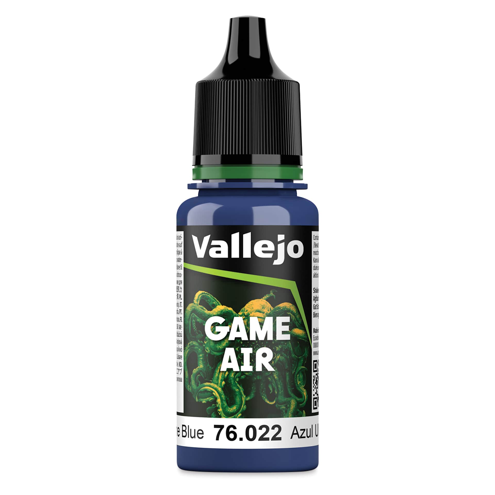 Vallejo Game Air Acrylic Airbrush Paint - Ultramarine, 18 ml Bottle