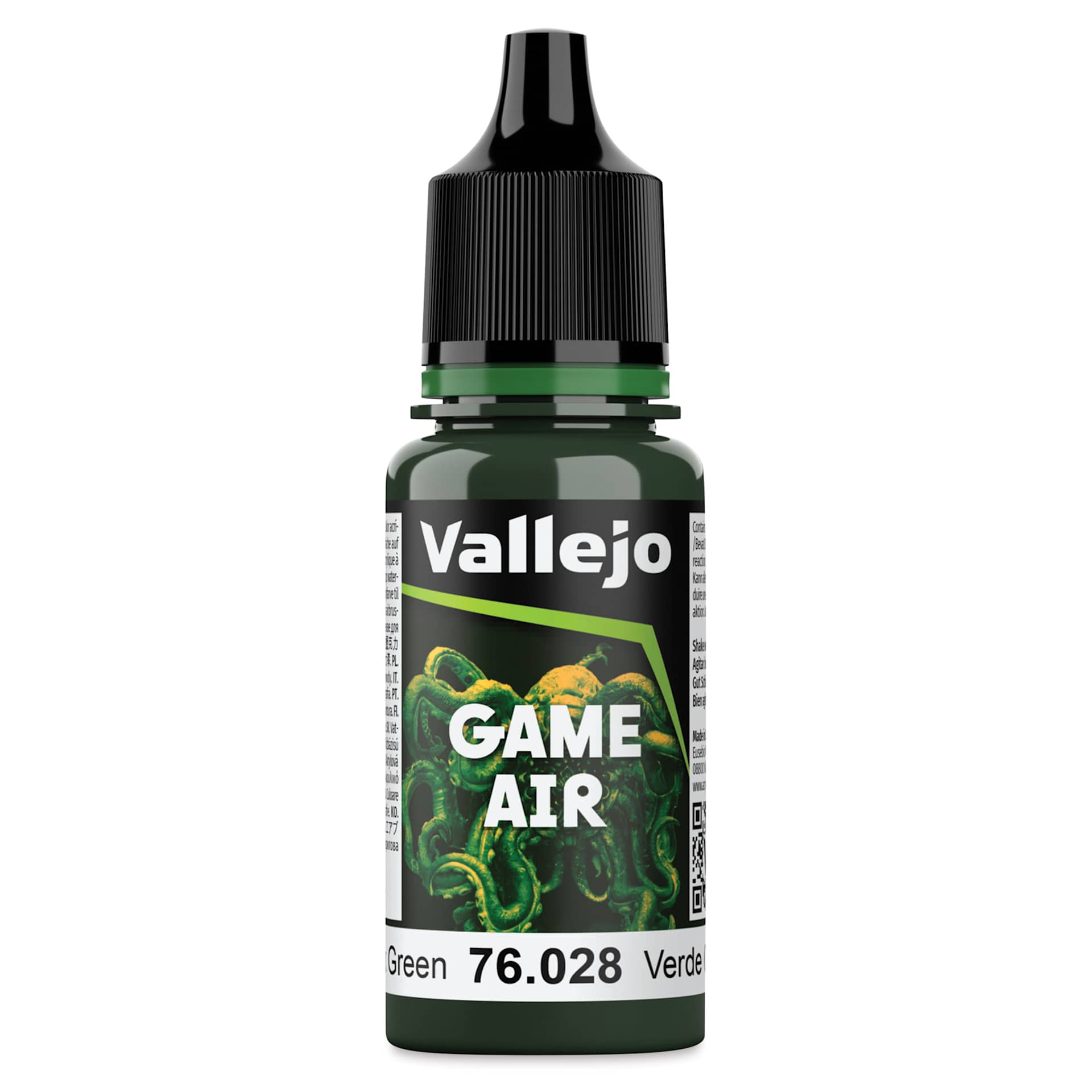 Vallejo Game Air Acrylic Airbrush Paint - Dark Green, 18 ml Bottle