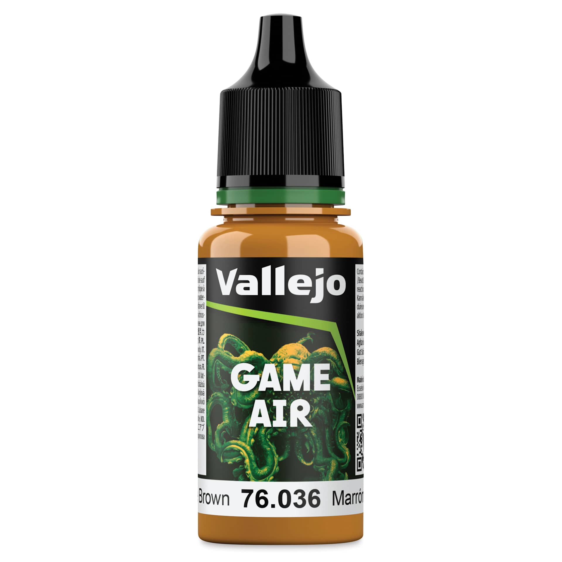 Vallejo Game Air Acrylic Airbrush Paint - Bronze Brown, 18 ml Bottle