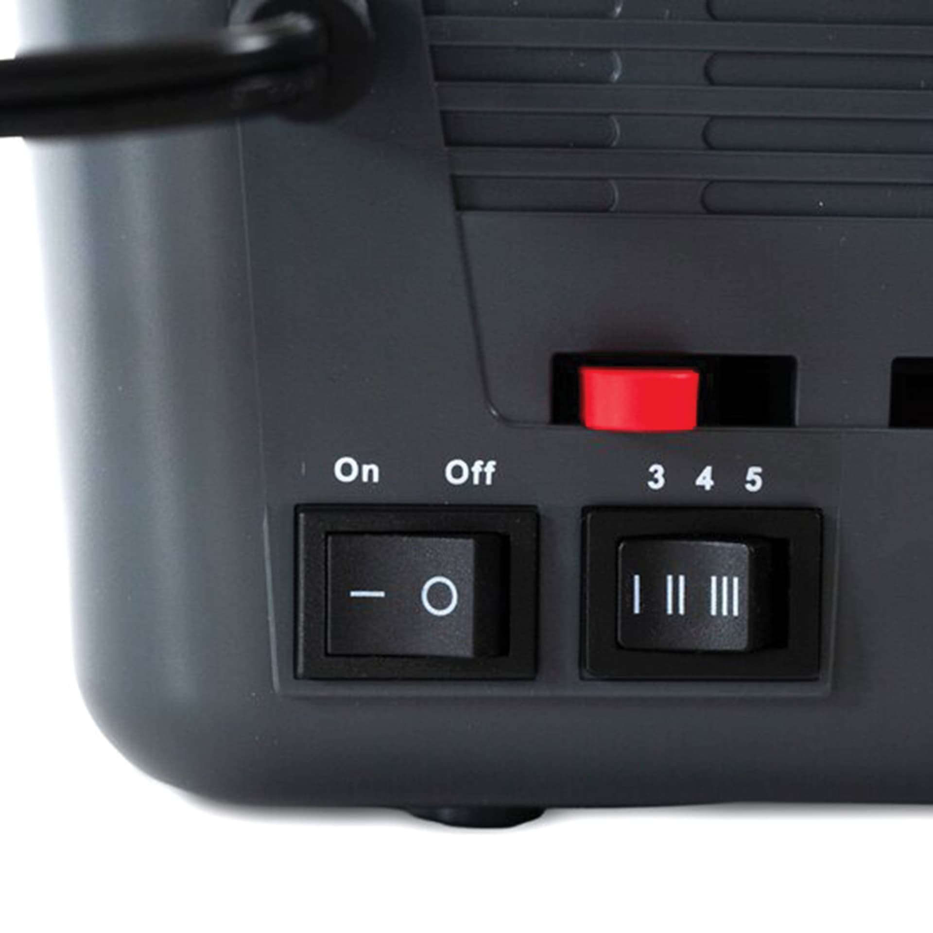 GBC 240 Pouch Laminator close up showing power button