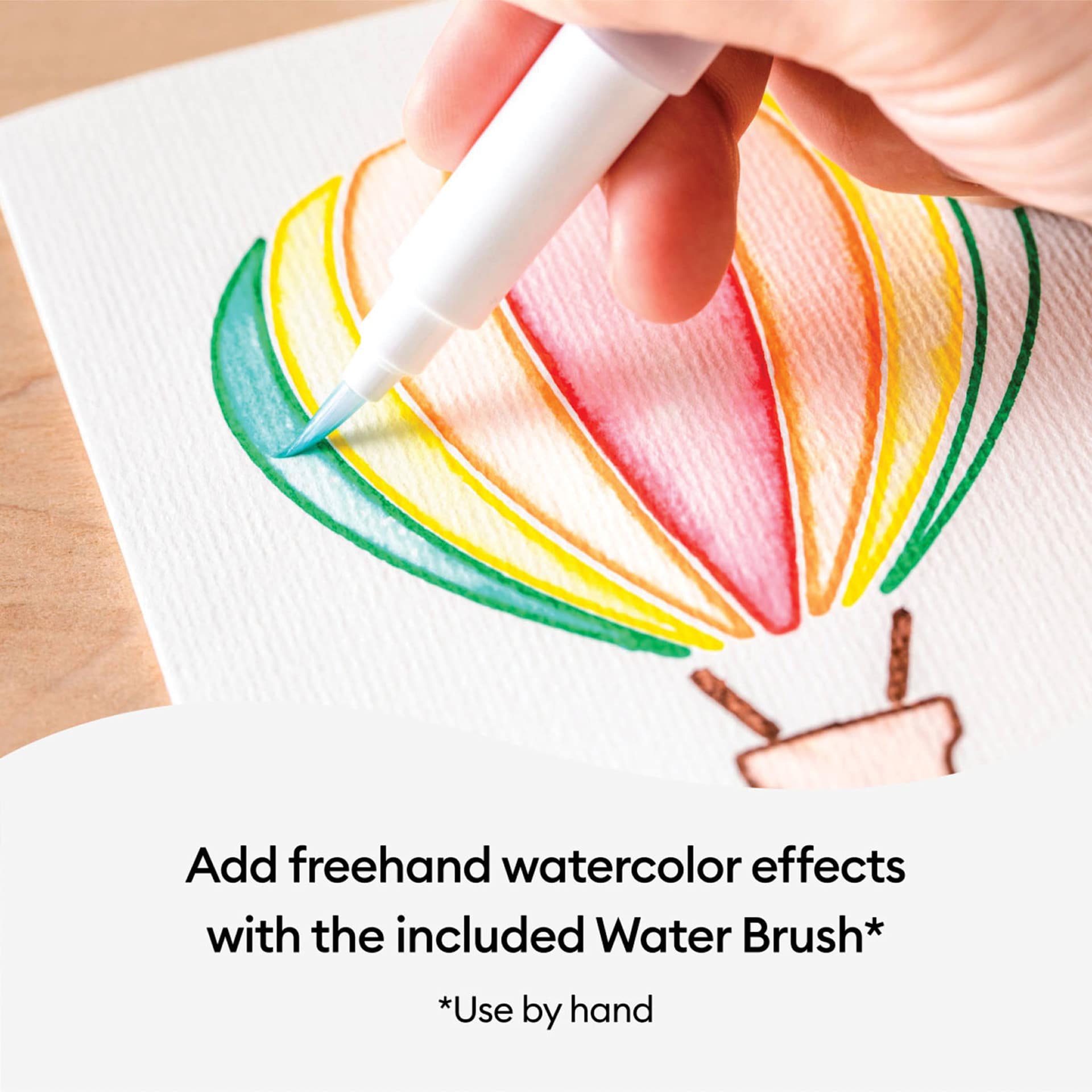 Cricut Watercolor Marker and Brush - Set of 9, coloring design using brush marker