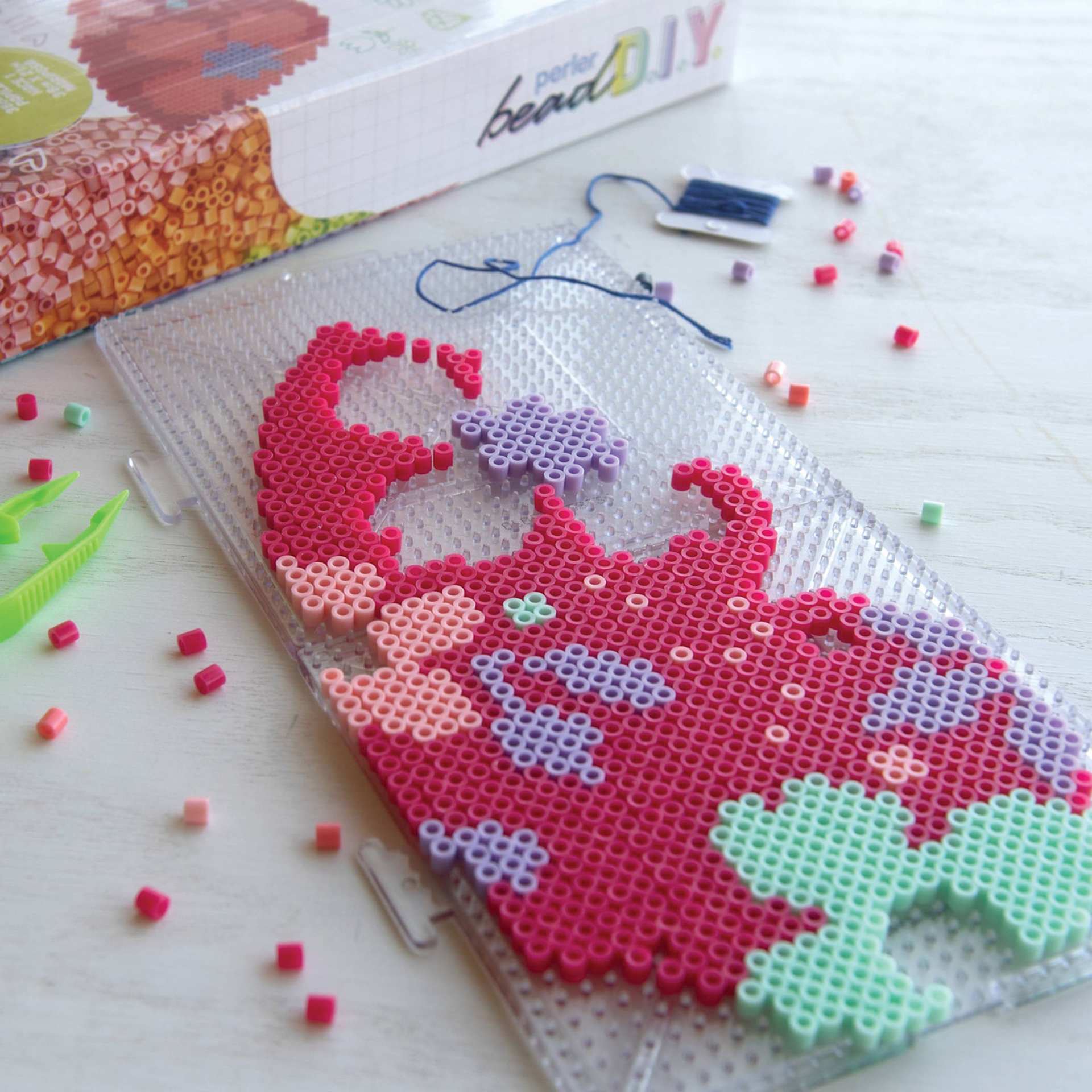Perler Bead D.I.Y. Butterfly Activity Kit butterfly crafting in progress, close-up