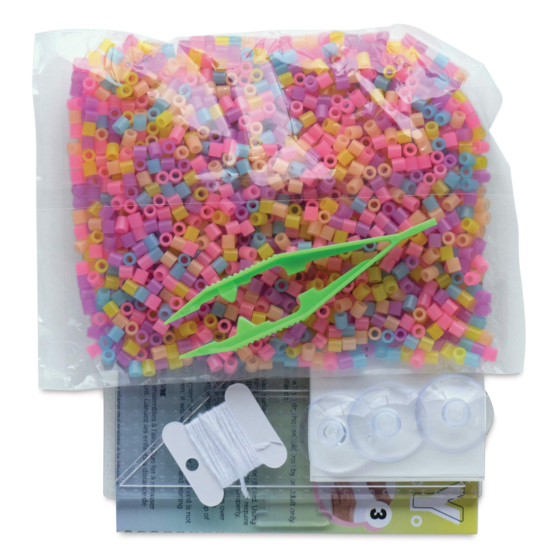 Perler Bead D.I.Y. Tie Dye Suncatcher Activity Kit contents