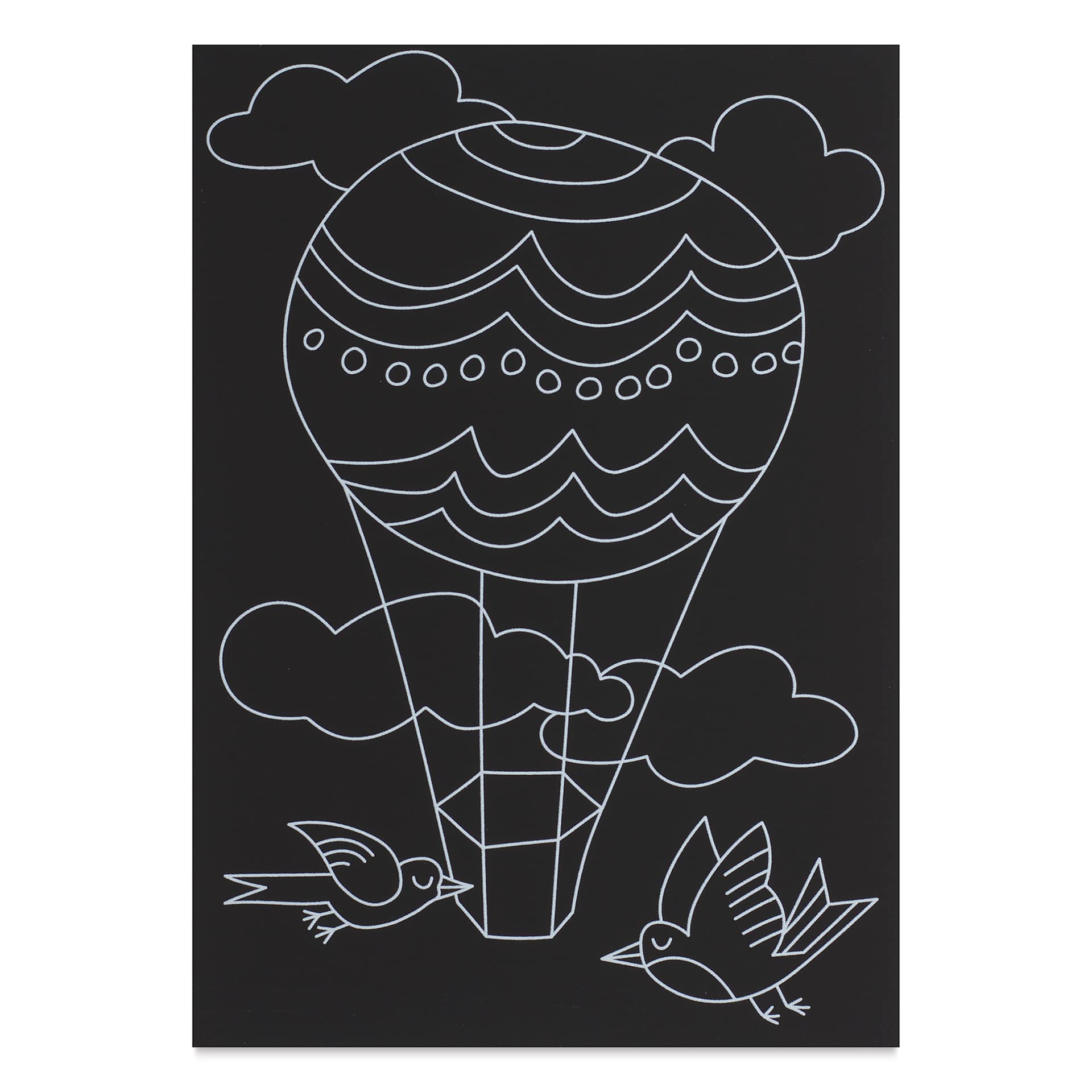 Rico Design Paper Poetry Scratch Paper Pads - Motifs, A5 - hot air balloon