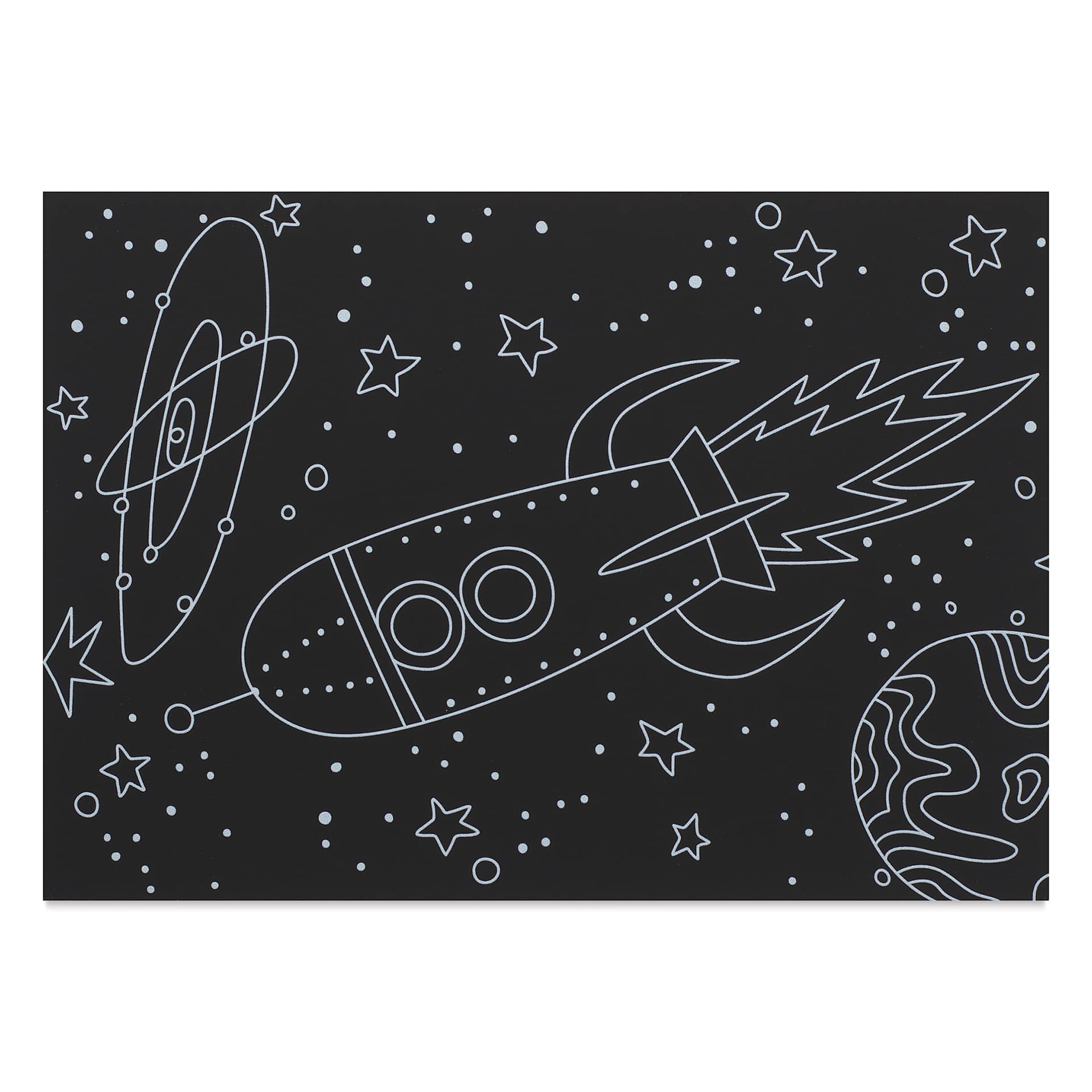 Rico Design Paper Poetry Scratch Paper Pads - Motifs, A5, Set of 10 - rocket