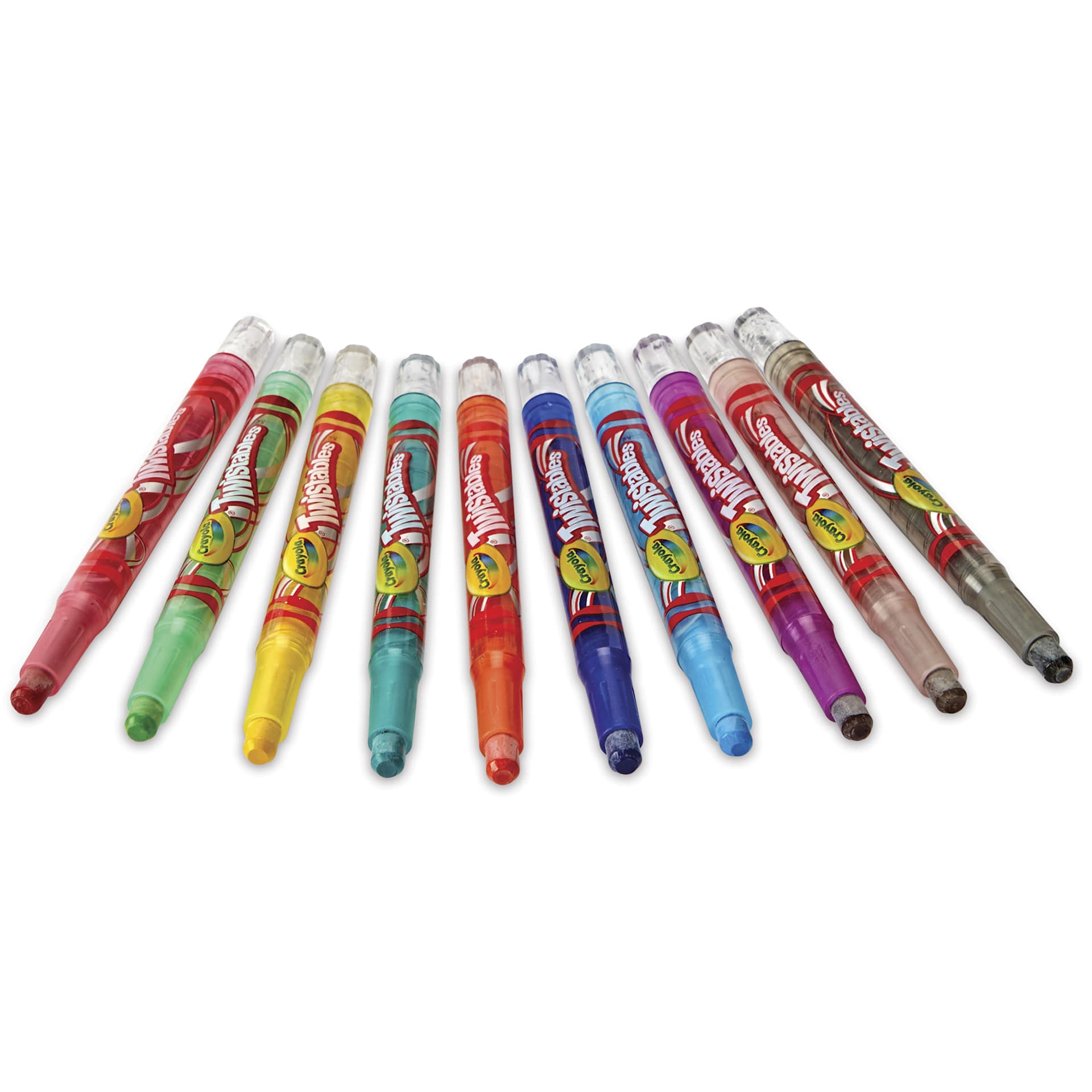 Crayola Twistable Mini Crayon Set - Set of 10, Assorted, out of packaging